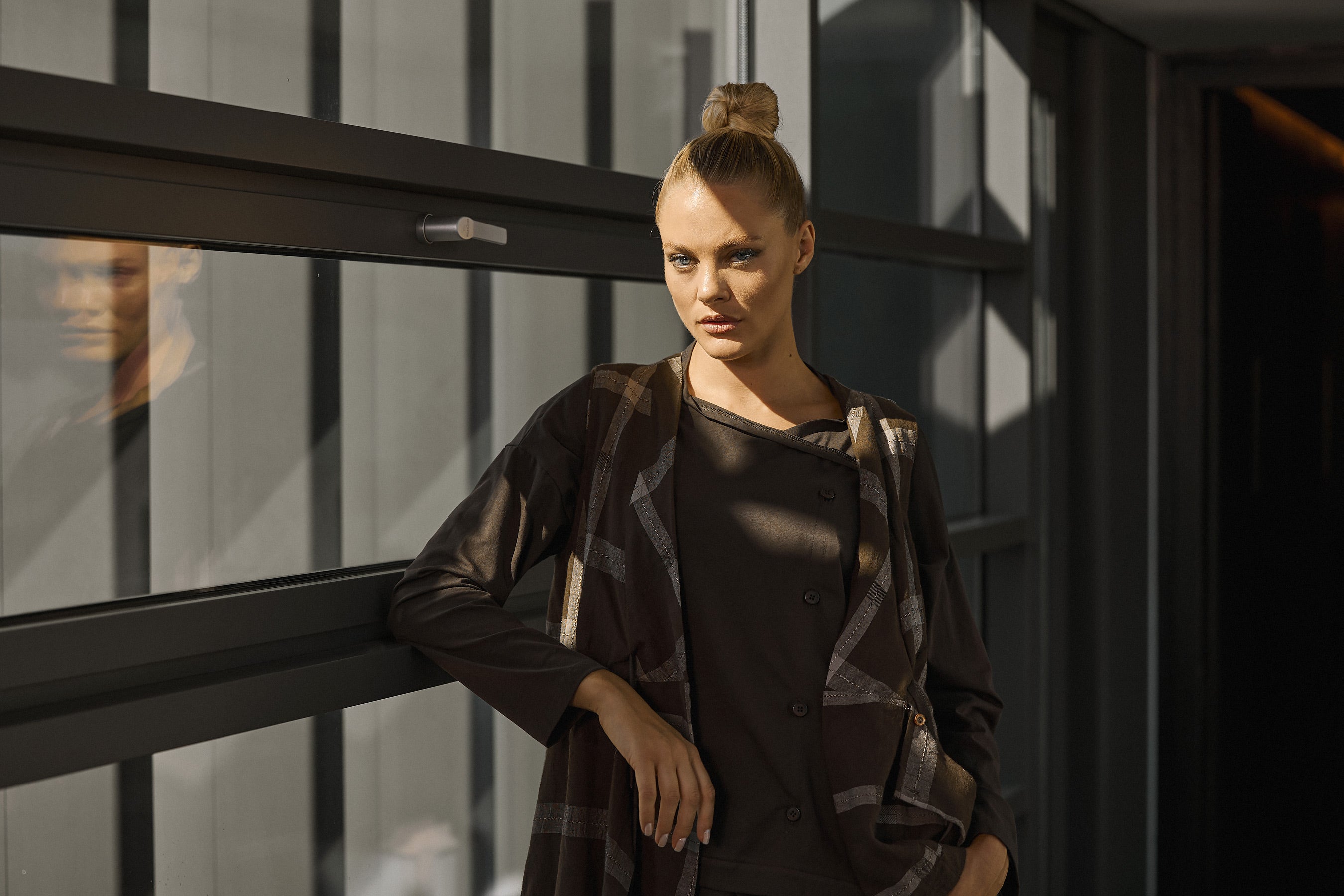 Γιλέκο Fancy - Καφέ Καρό