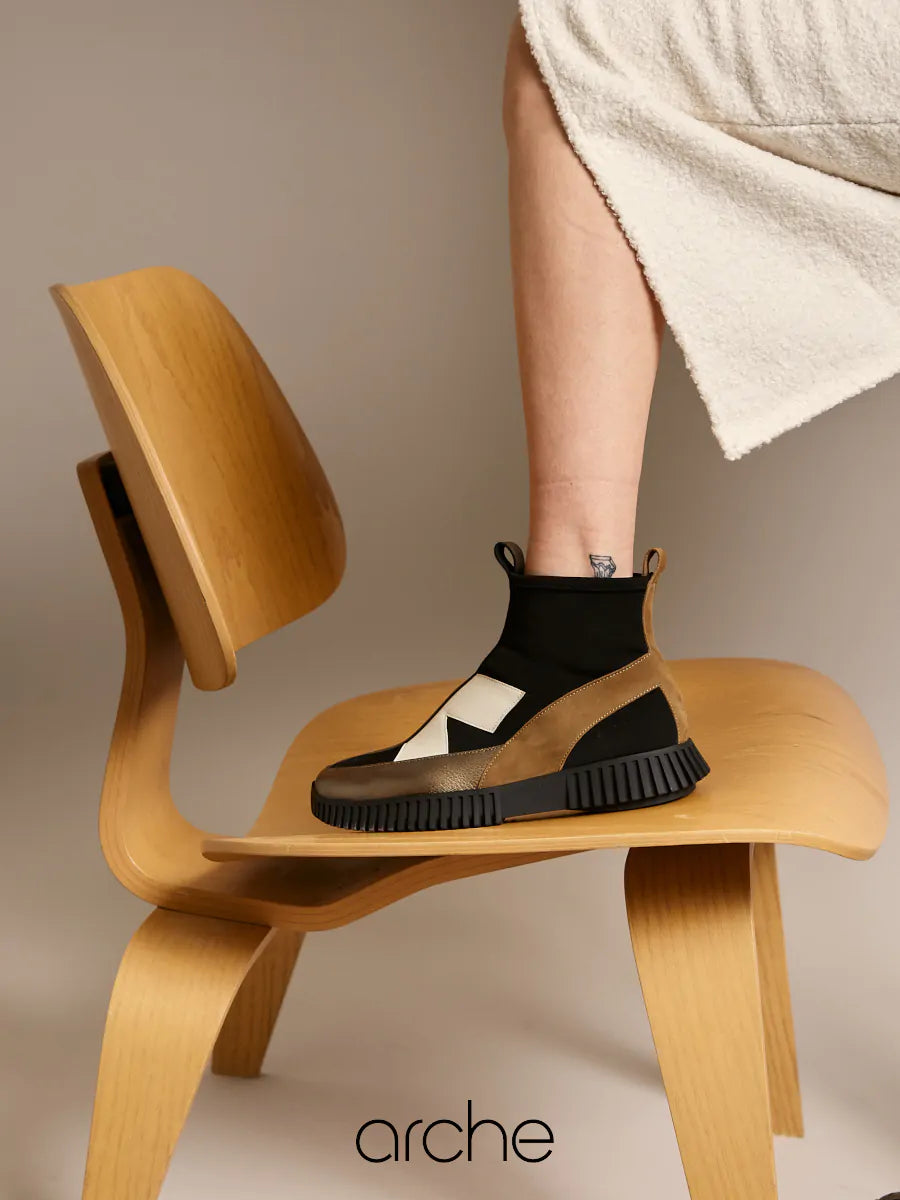 Μποτάκια Haveke moon-craie-noir-sabana