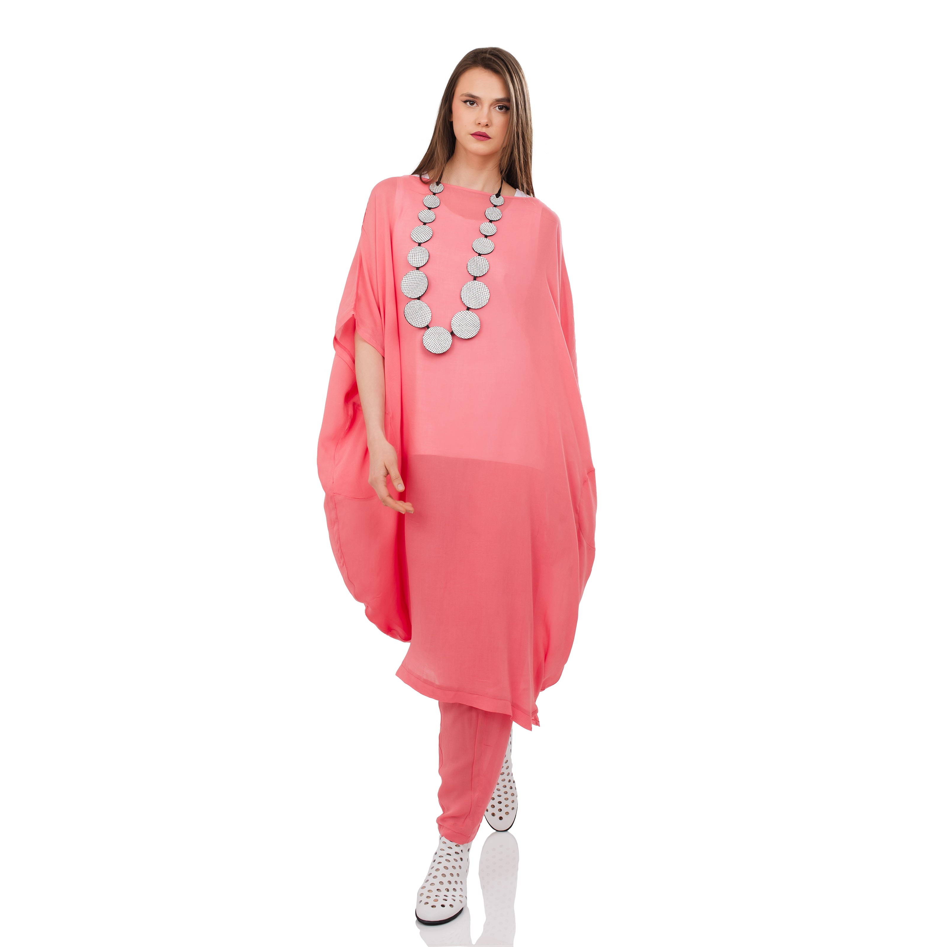 Chic & Simple Ken Design Κολιέ Circle Around - Ασπρόμαυρο