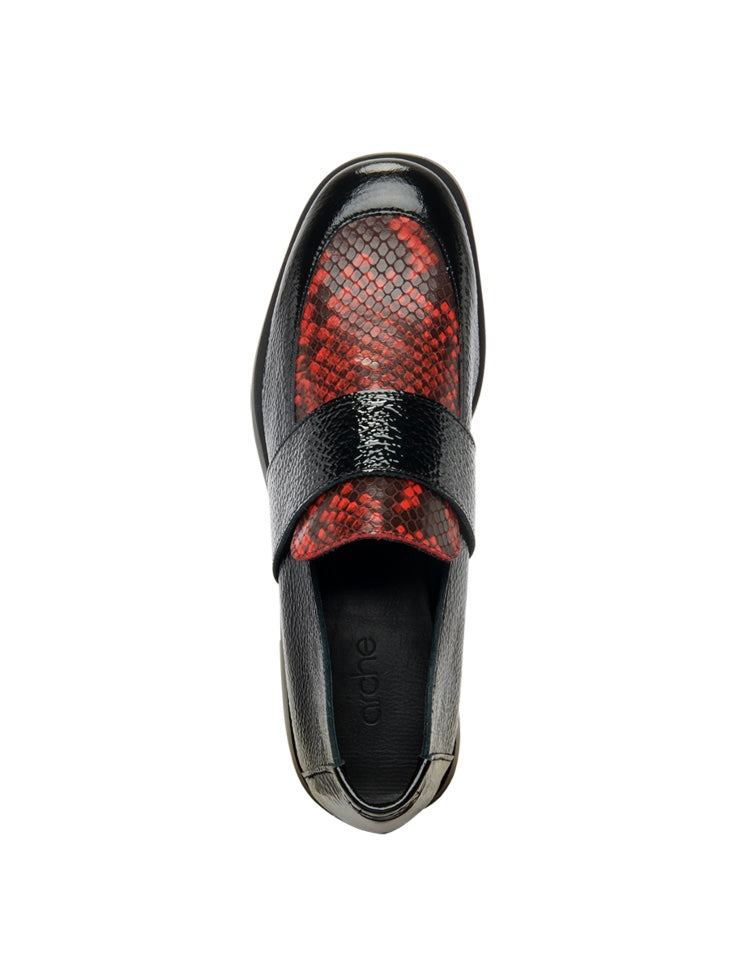 Chic & Simple Arche Loafers Taimok - Noir/Κόκκινο