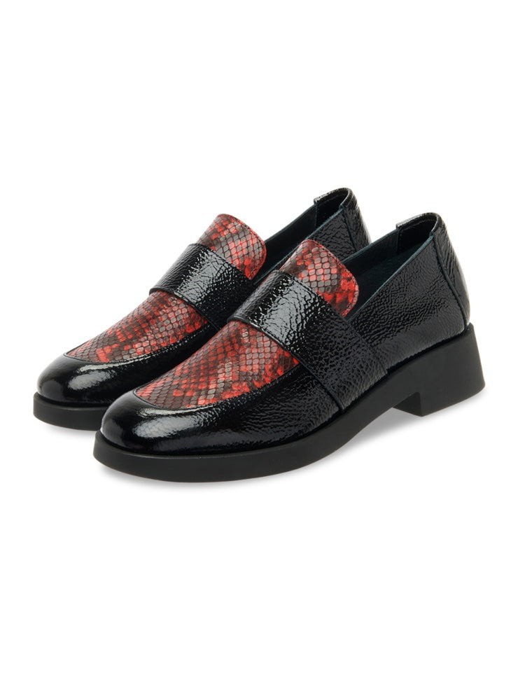 Chic & Simple Arche Loafers Taimok - Noir/Κόκκινο