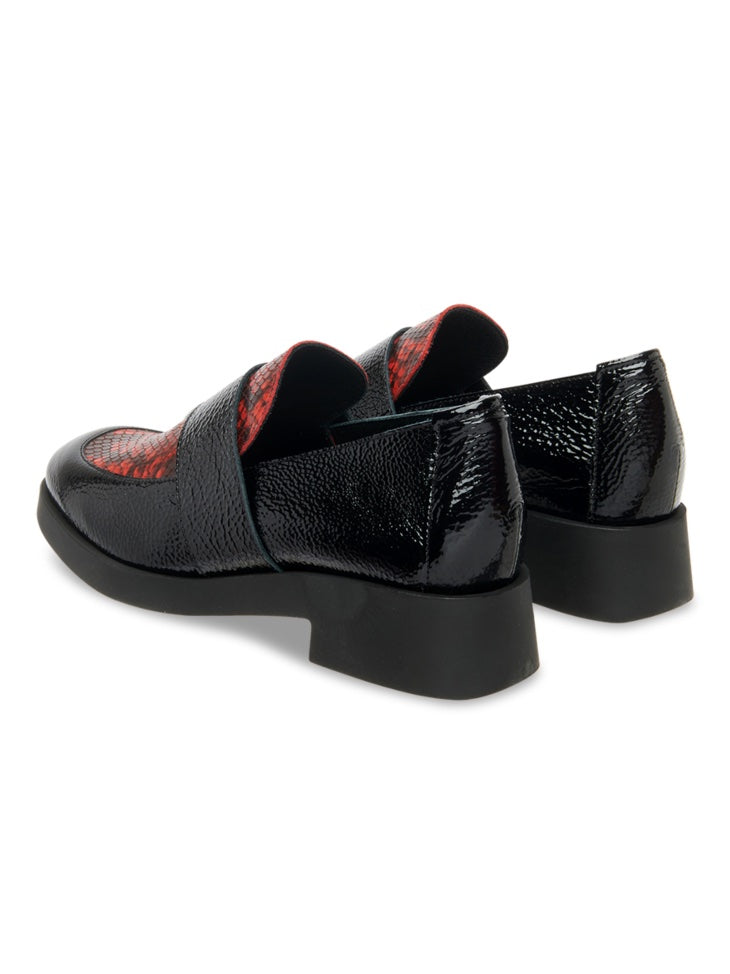 Chic & Simple Arche Loafers Taimok - Noir/Κόκκινο