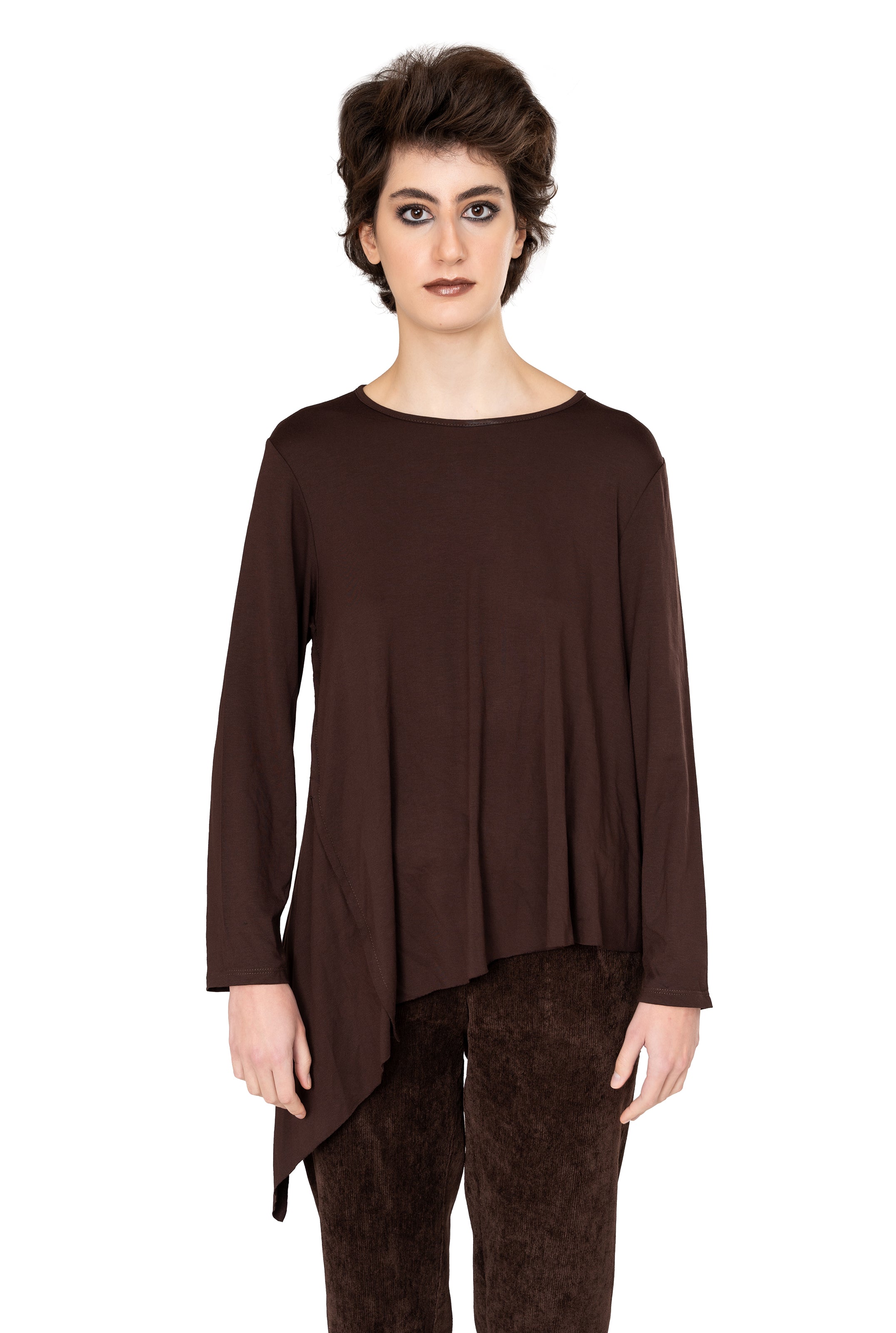Μπλούζα με Μύτες Penny - Καφέ Σκούρο - Chic & Simple