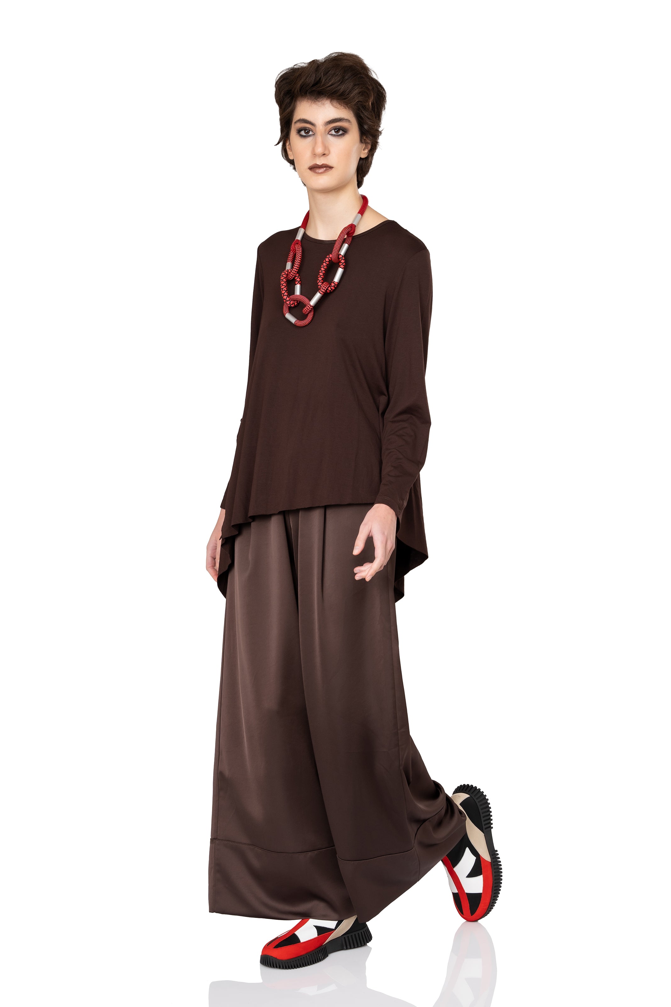 Μπλούζα Penny και Παντελόνι Charlie - Καφέ Σκούρο - Chic & Simple