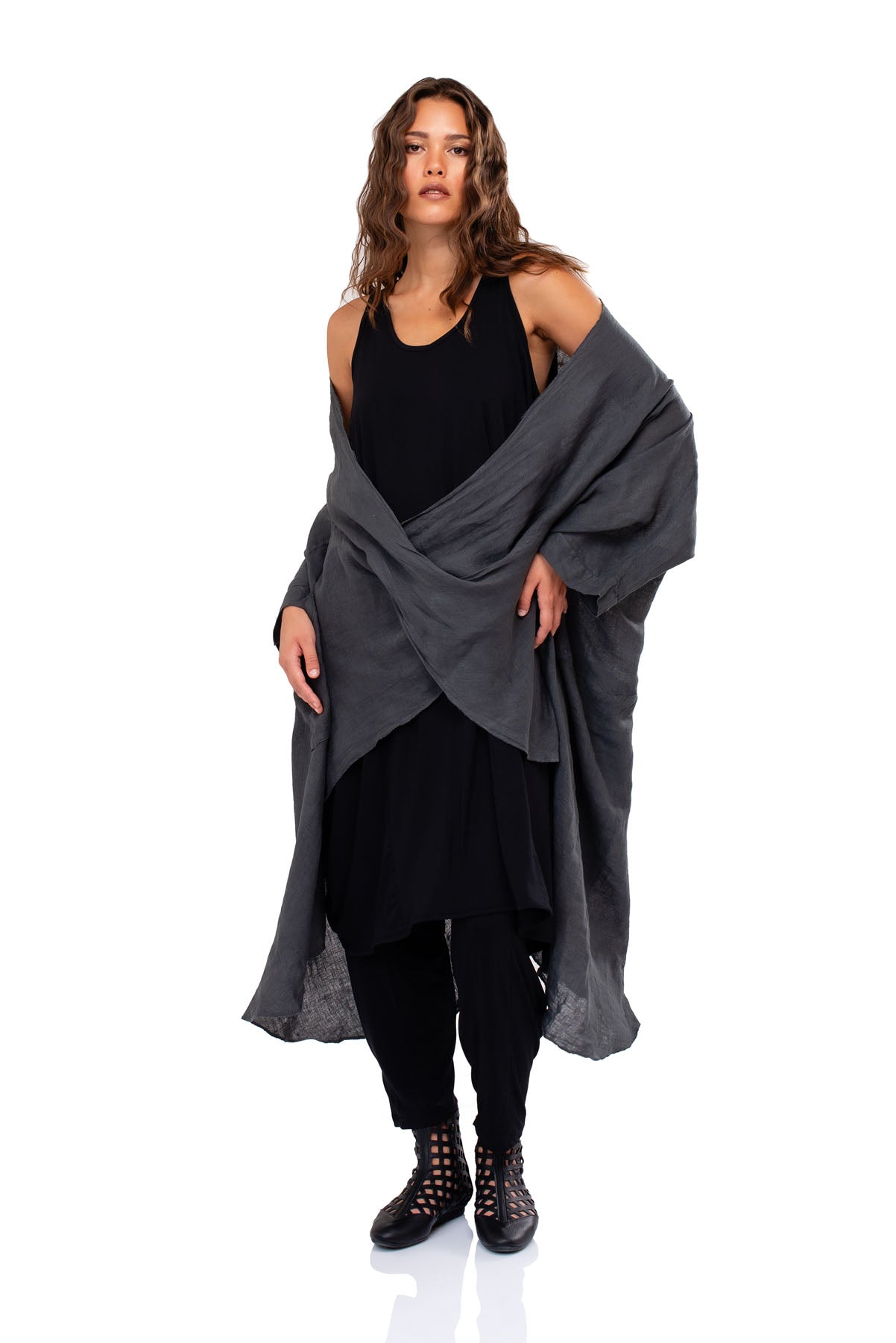 Comfort Style Oversized Μπλούζα Megan - Γκρι Σκούρο Chic & Simple