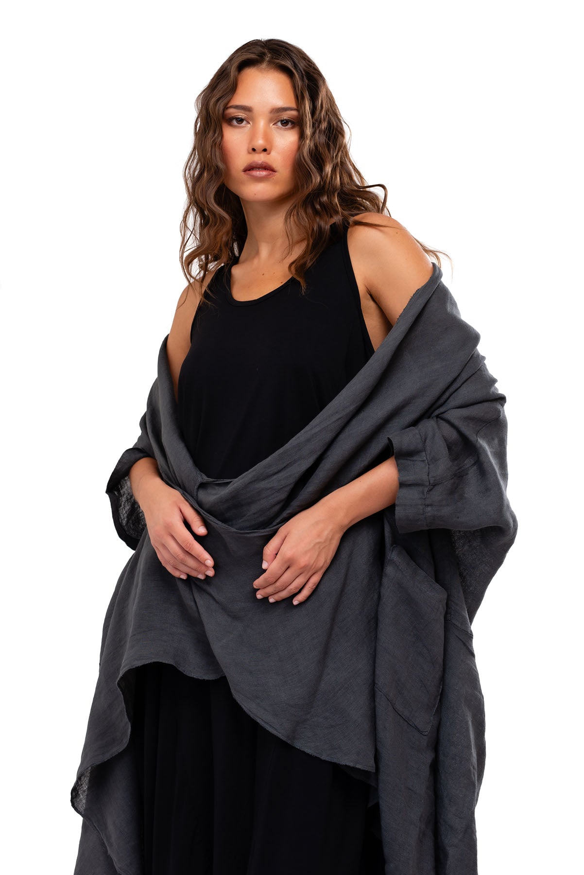 Comfort Style Oversized Μπλούζα Megan - Γκρι Σκούρο Chic & Simple