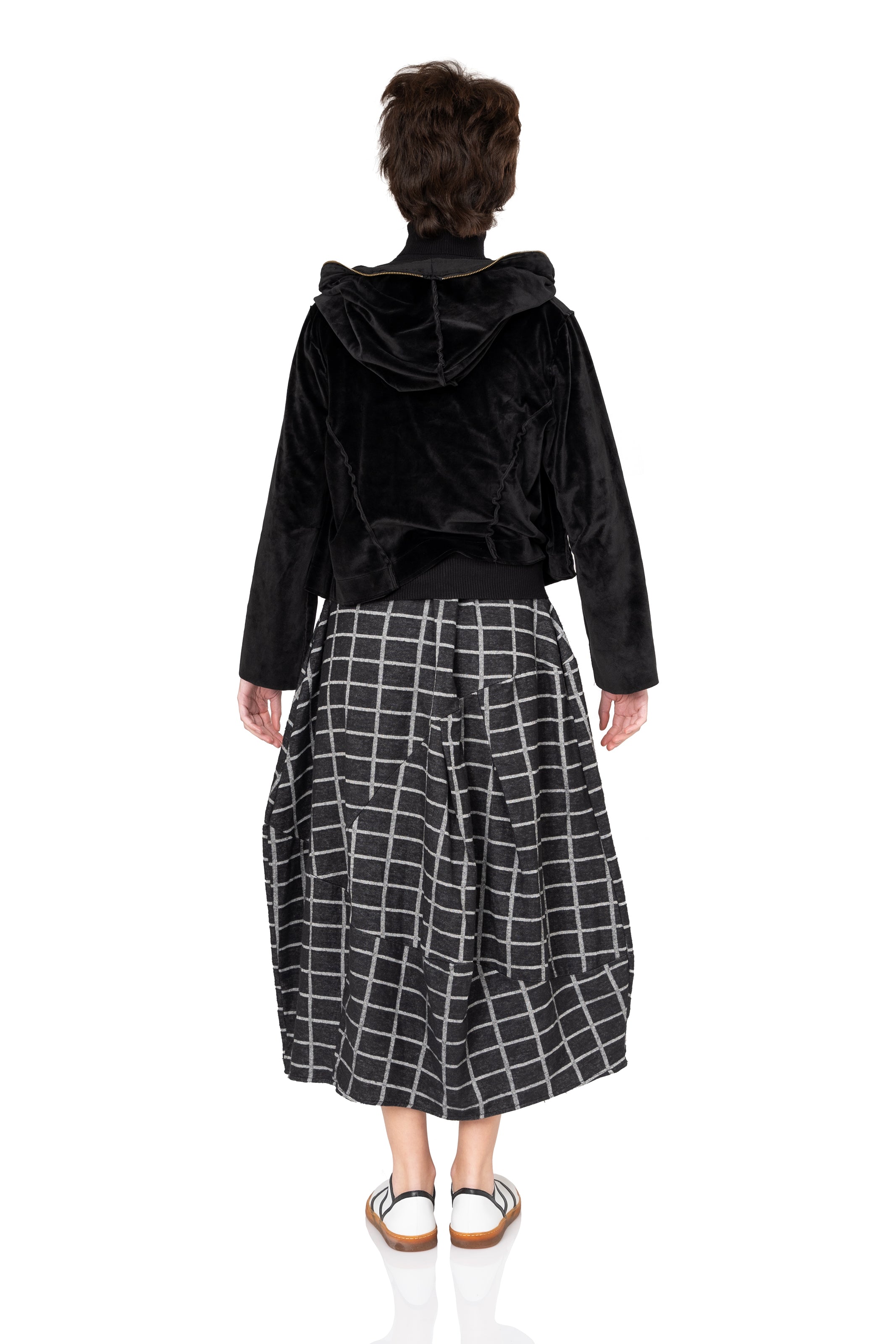 Φούστα Gloria - Μαύρο Καρό - Chic & Simple