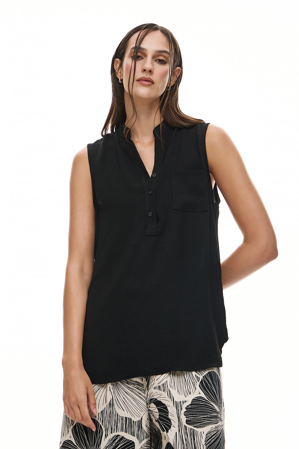 Chic & Simple Γυναικεία Μπλούζα Cylia - Μαύρη