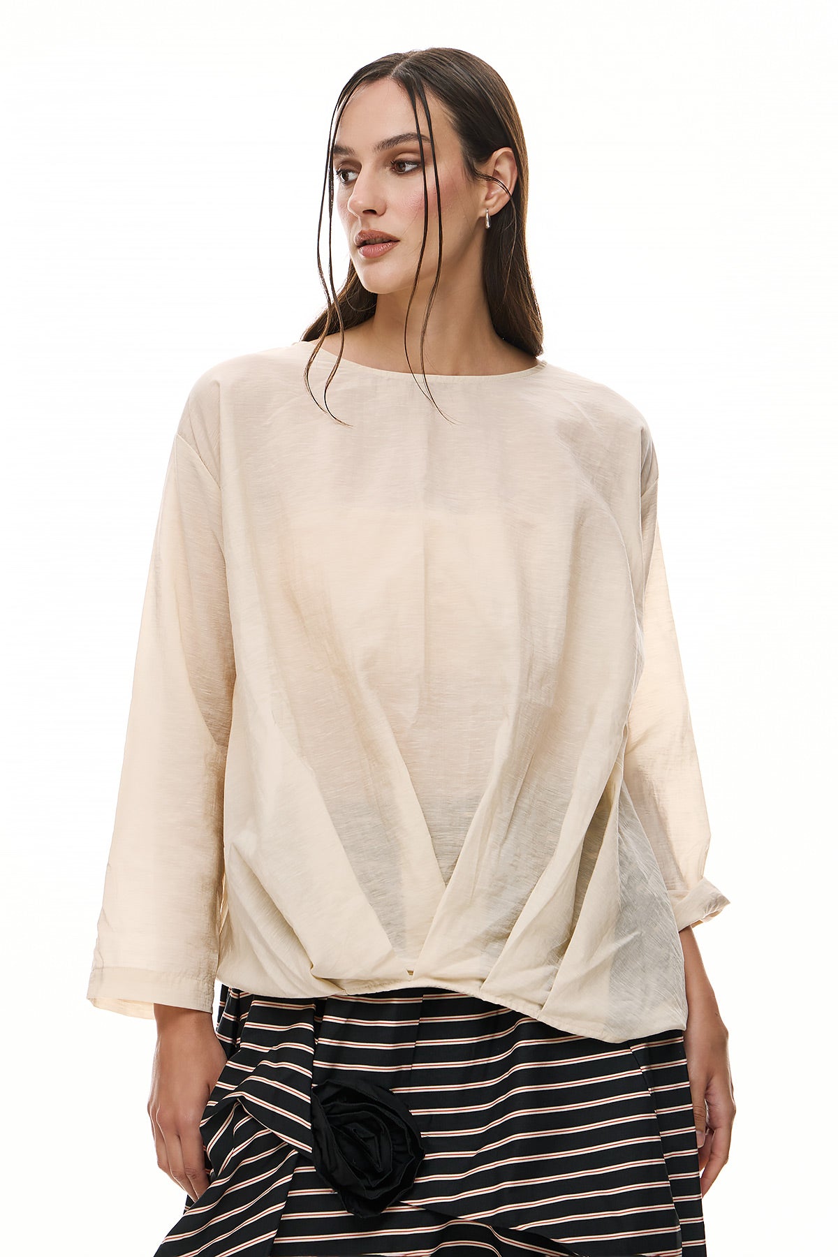 Chic & Simple Γυναικεία Μπλούζα Fay - Βανίλια