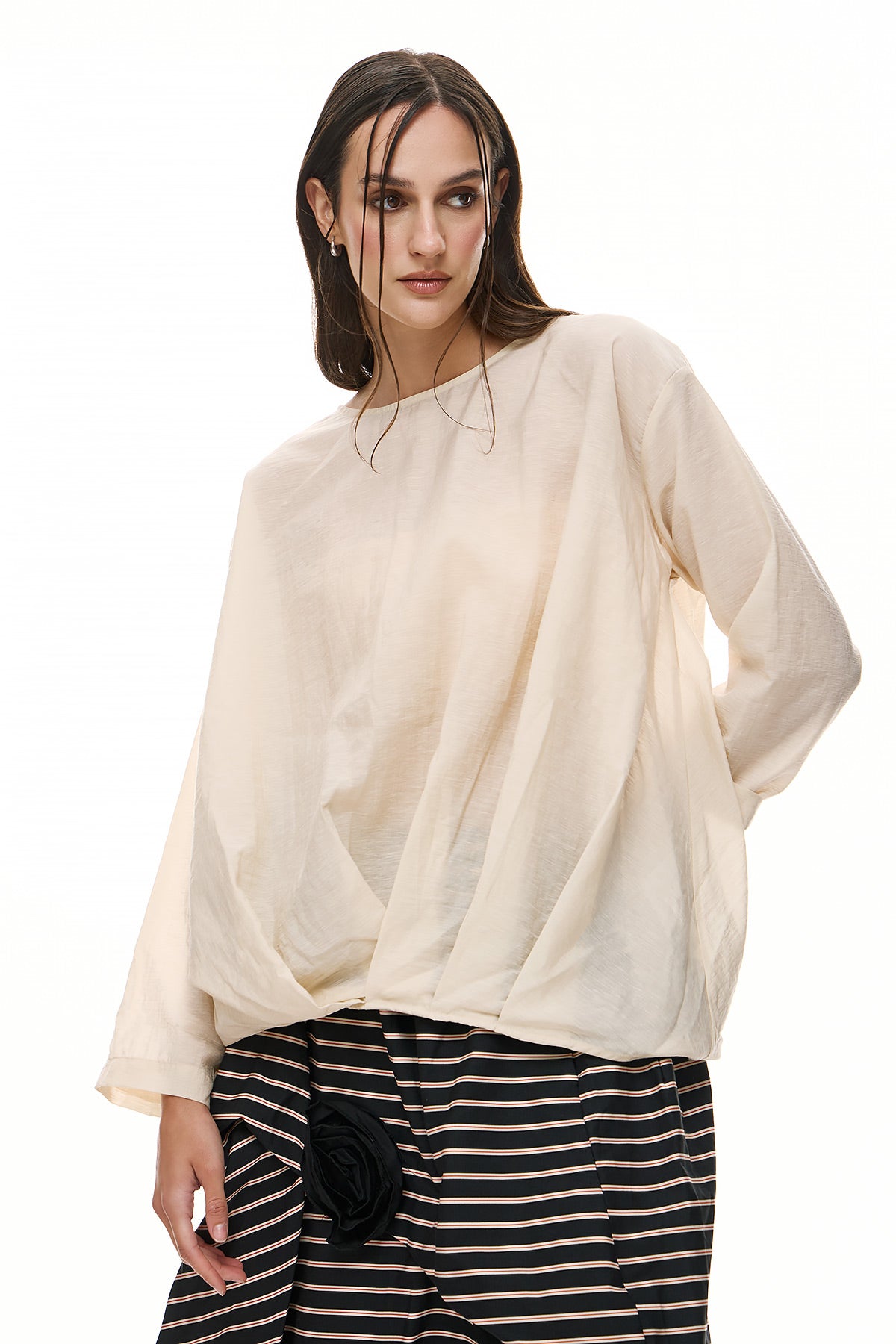 Chic & Simple Γυναικεία Μπλούζα Fay - Βανίλια