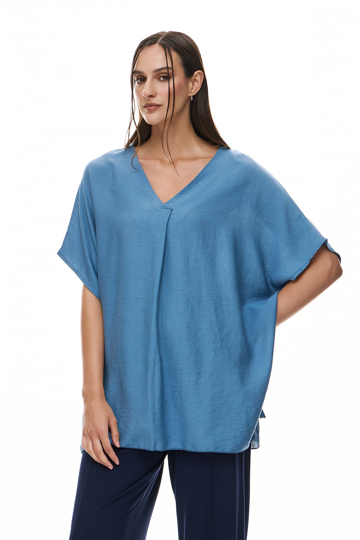 Chic & Simple Γυναικεία Μπλούζα Marion - Μπλε Ραφ