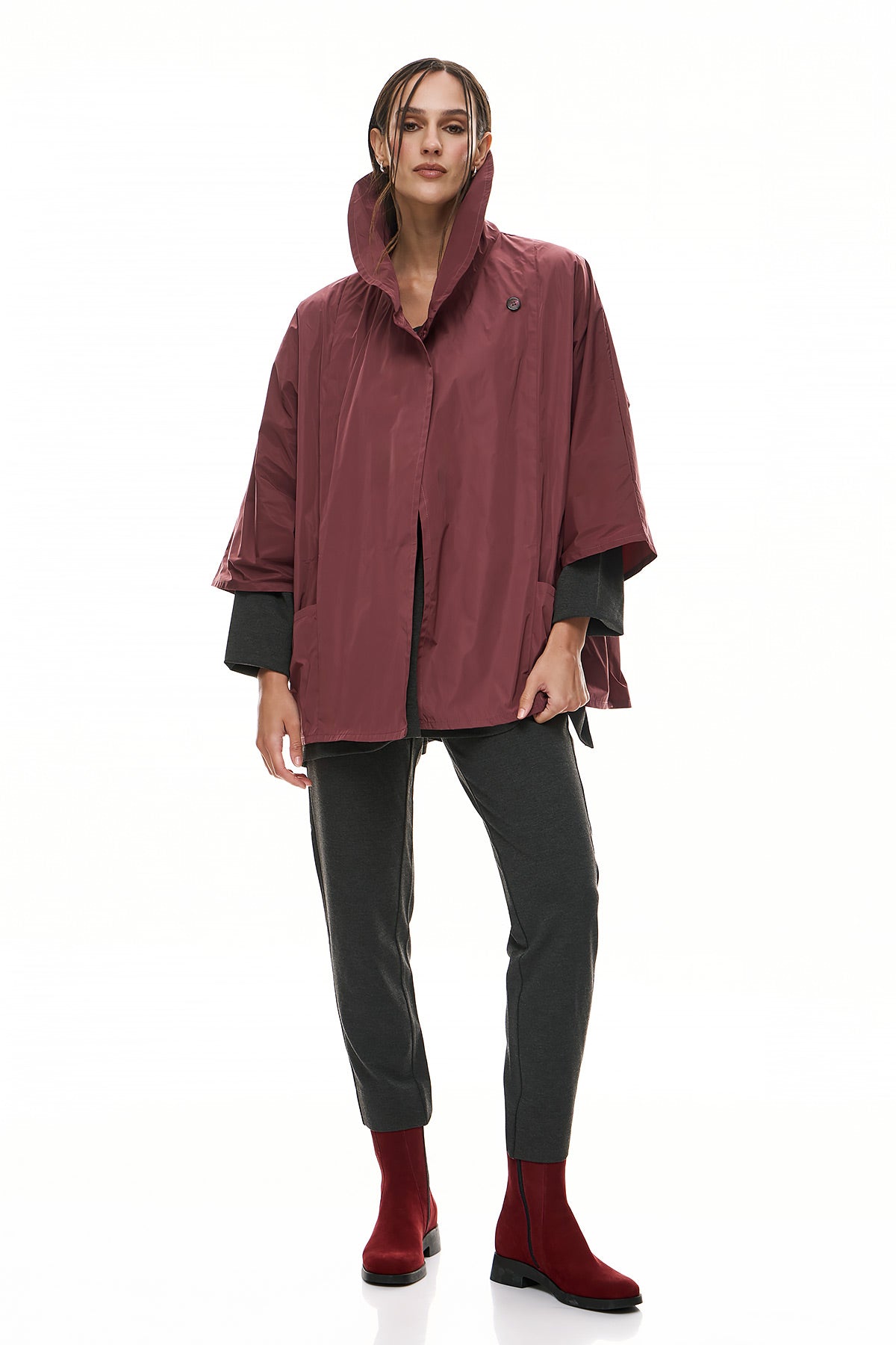 Chic & Simple Γυναικεία Ζακέτα Ferrari - Μπορντό