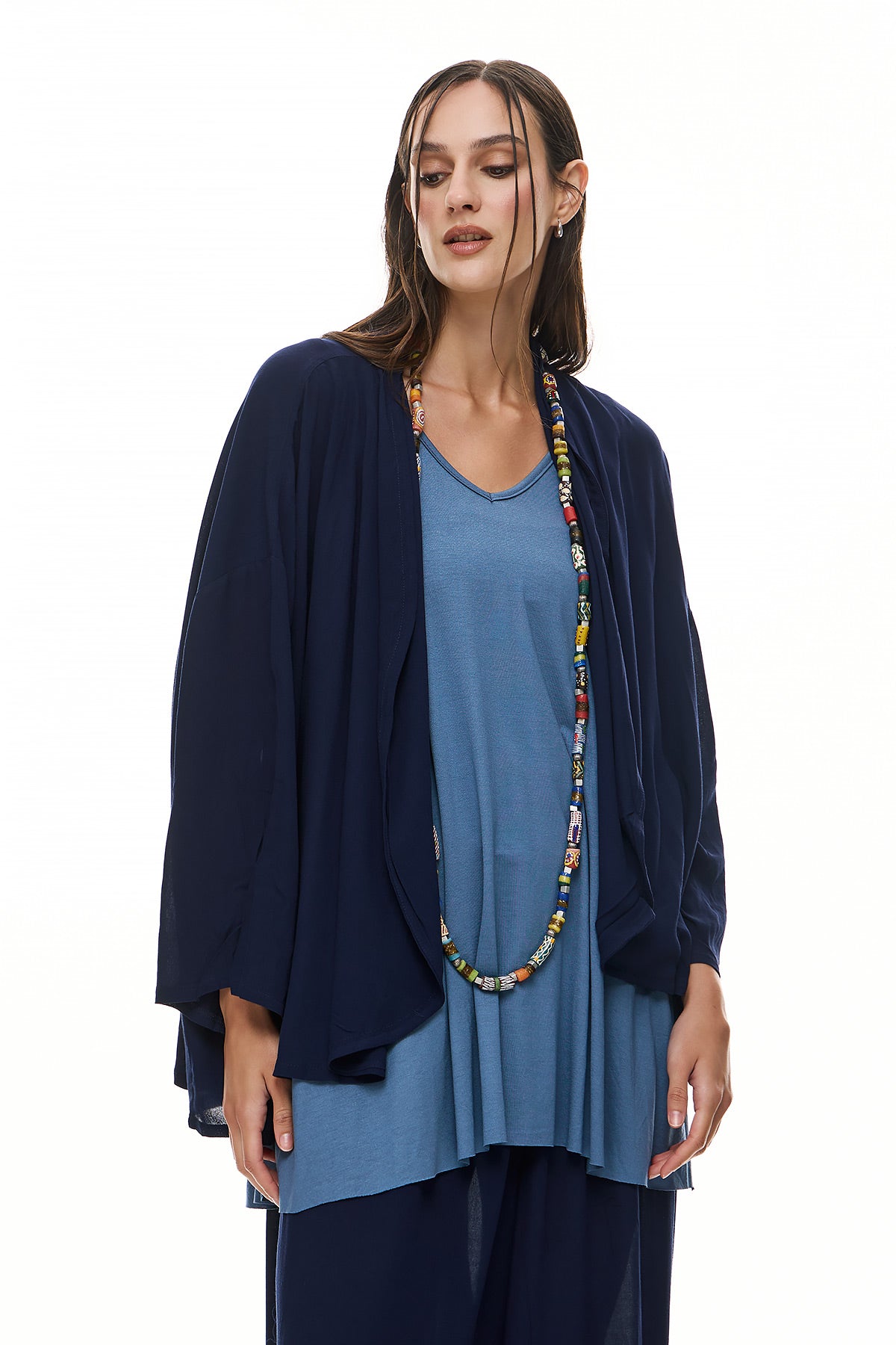 Chic & Simple Γυναικεία Ζακέτα Μάρθα - Μπλε Σκούρο