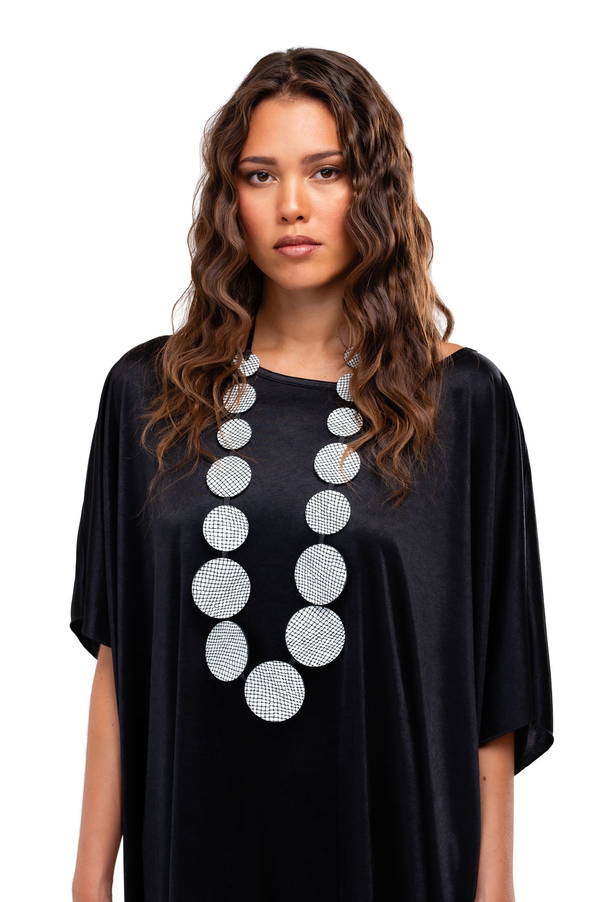 Chic & Simple Ken Design Κολιέ Circle Around - Ασπρόμαυρο