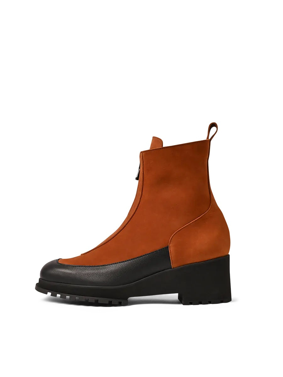 Rozzip ankle boots - Ταμπά/Μαύρο