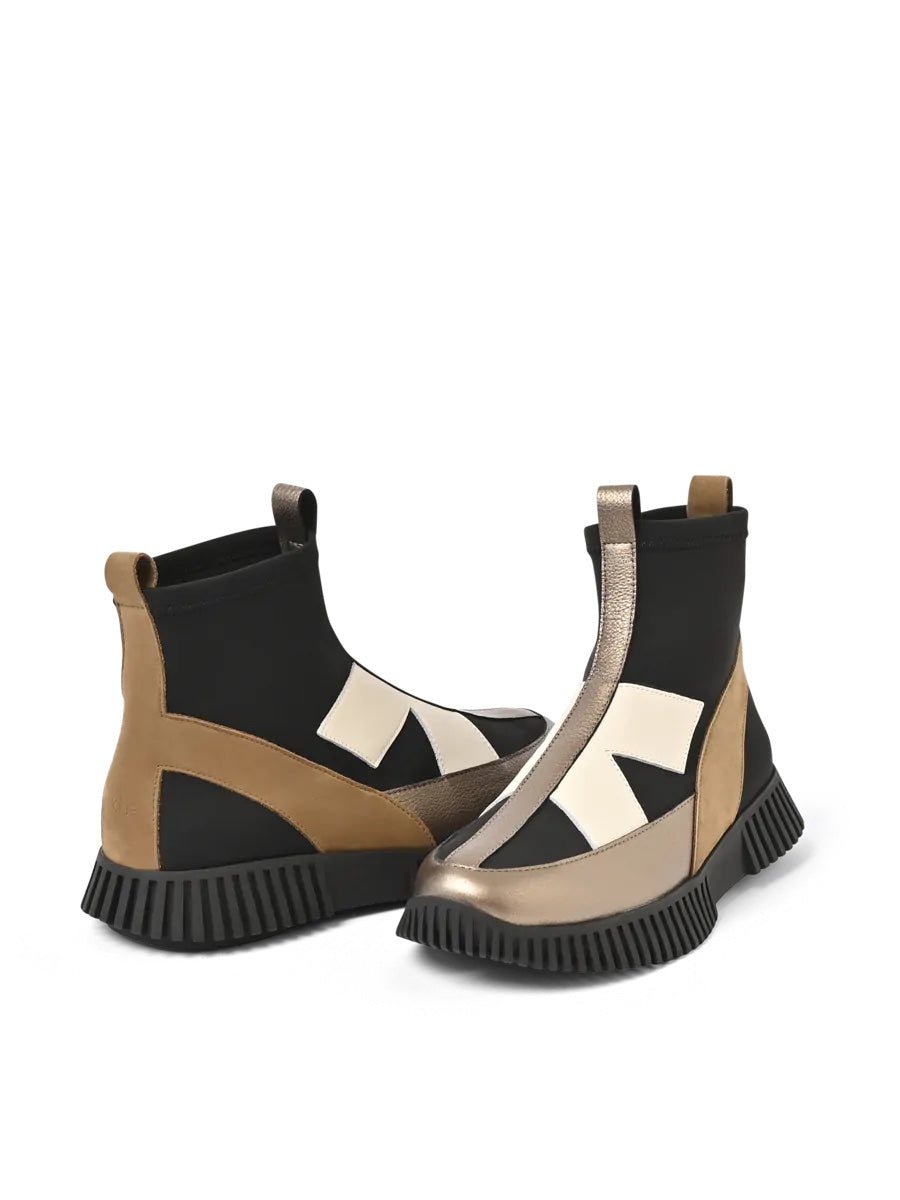 Μποτάκια Haveke moon-craie-noir-sabana