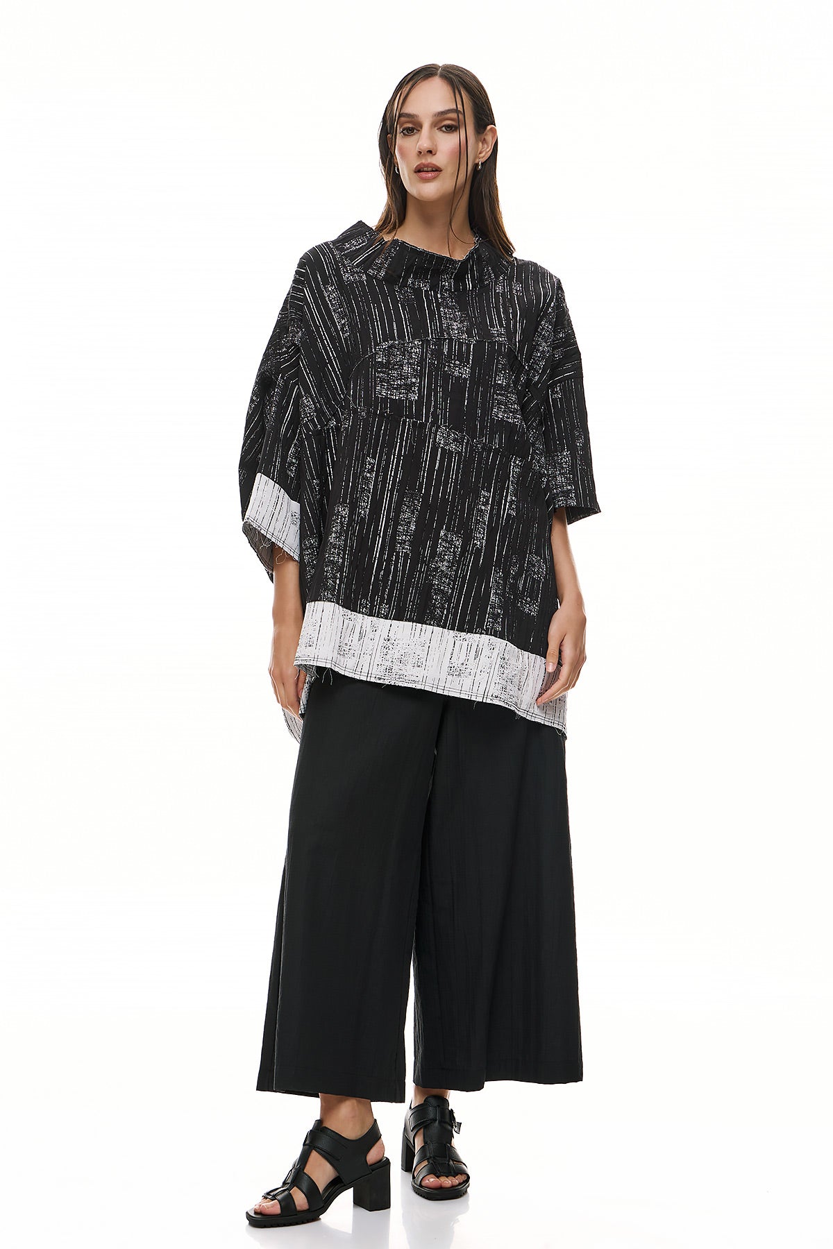 Wendy Trendy Γυναικεία Μπλούζα Darla - Μαύρο/Άσπρο