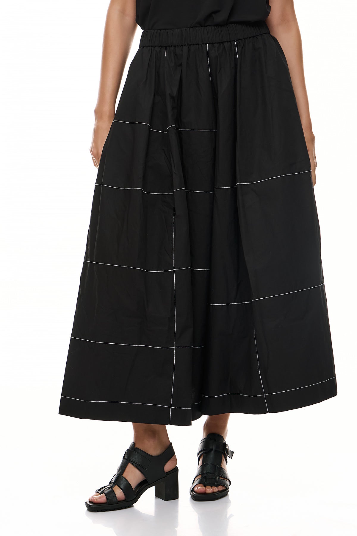 Wendy Trendy Γυναικεία Παντελόνα Reanna - Μαύρο με Λευκή Ρίγα