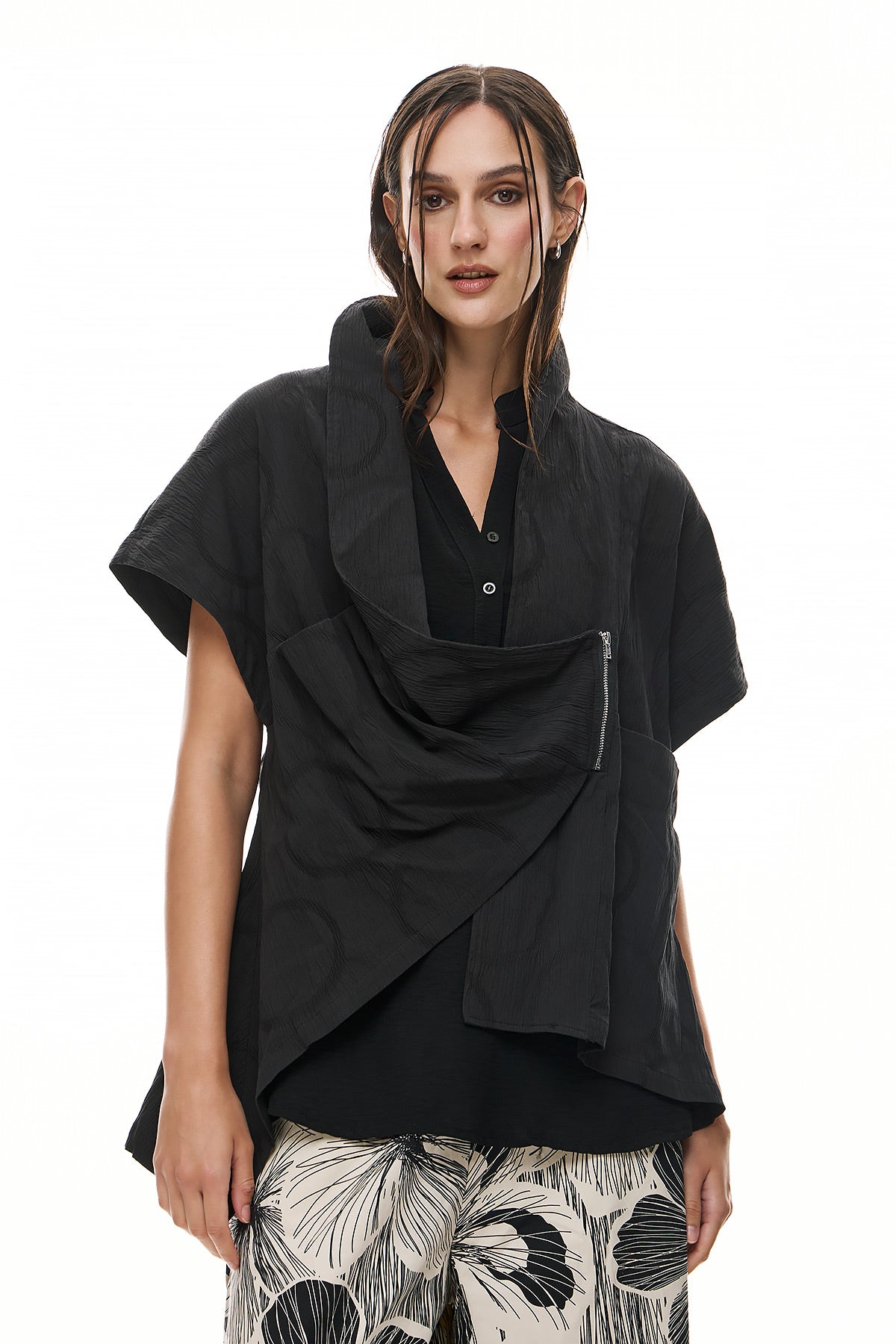 Wendy Trendy Γυναικείο Γιλέκο Aria - Μαύρο