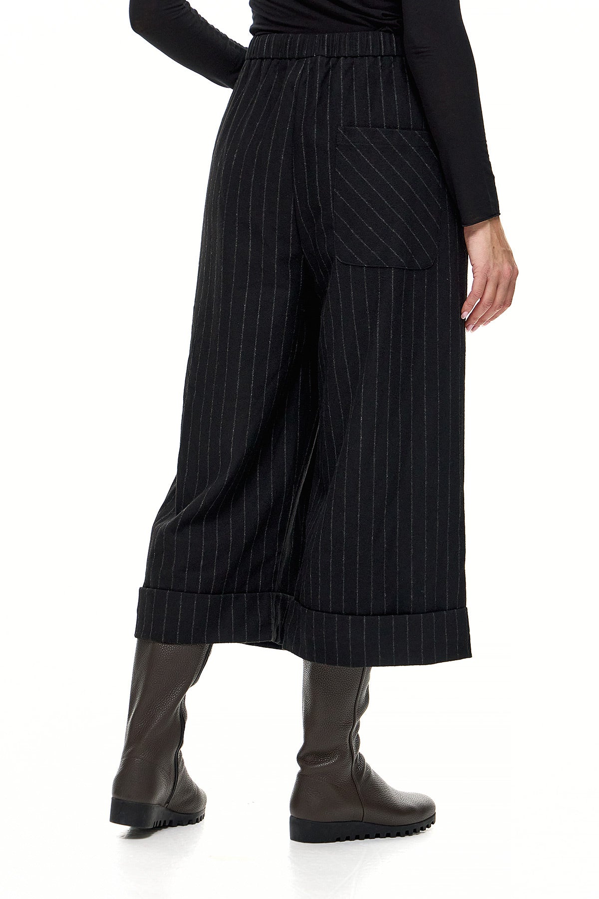 Wendy Trendy Γυναικείο Παντελόνι Arsenis - Μαύρο Ριγέ - Chic & Simple