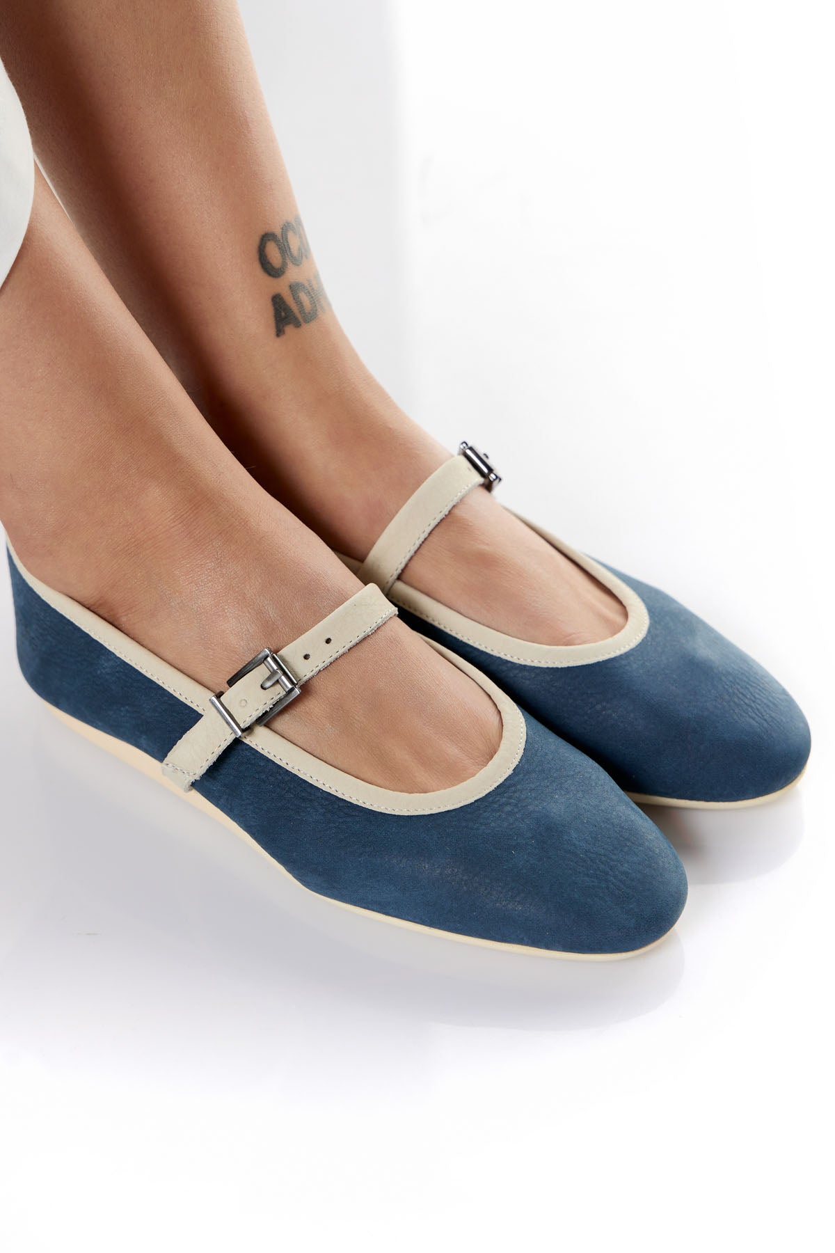 Chic & Simple Arche Ballerinas Lamyko - Navy/Faience