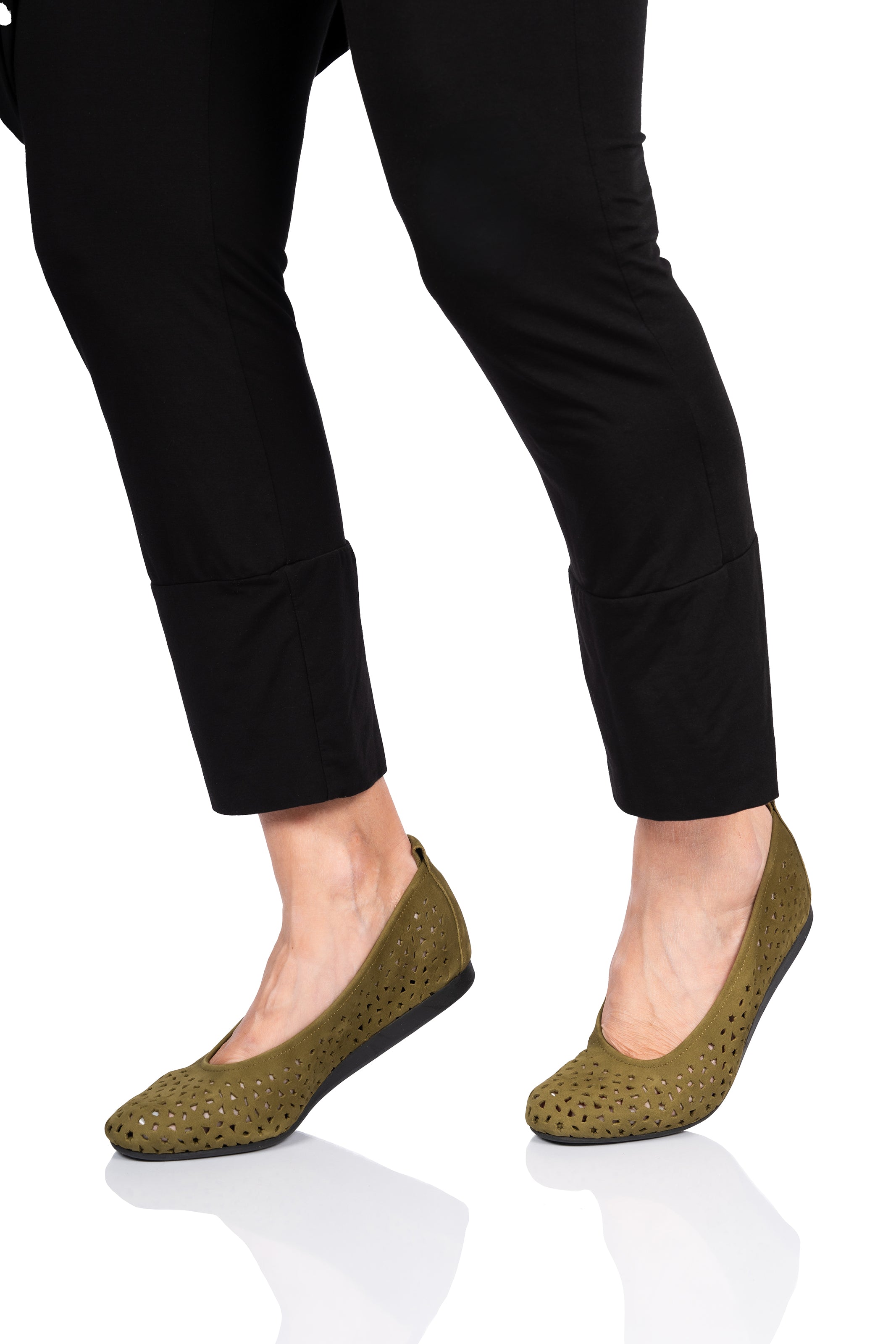 Arche Lilly Ballerinas - Olive - Chic & Simple
