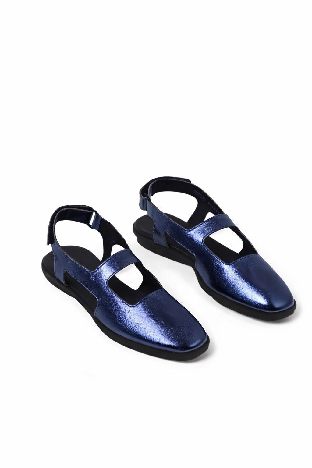 Arche Εξώφτερνες Μπαλαρίνες Dinaka - Μεταλλικό Μπλε- Chic & Simple