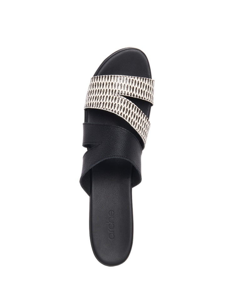 Chic & Simple Arche Flatofrm Slippers Kimick - Black Wack