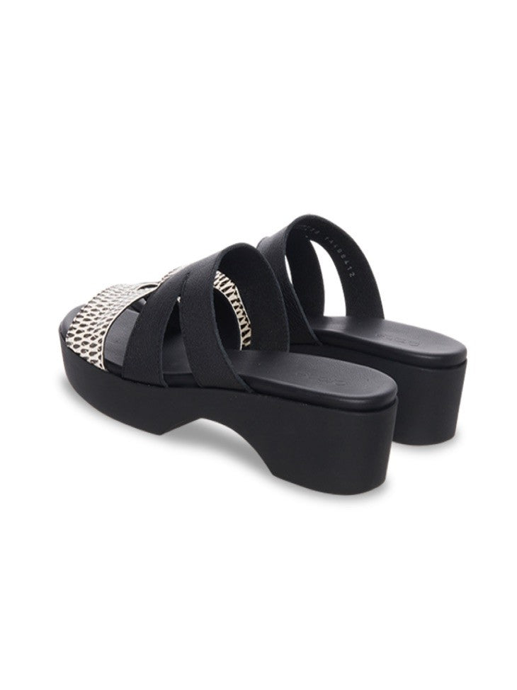 Chic & Simple Arche Flatofrm Slippers Kimick - Black Wack