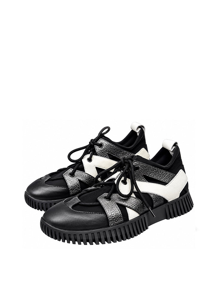 Arche Γυναικεία Sneakers Havata - Multicolor Μαύρο/Μεταλλικό Ανθρακί/Άσπρο - Chic & Simple 
