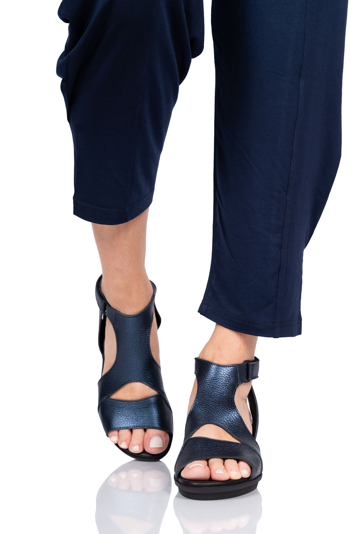 Arche Jaymaa Sandals - Metallic Blue - Chic & Simple