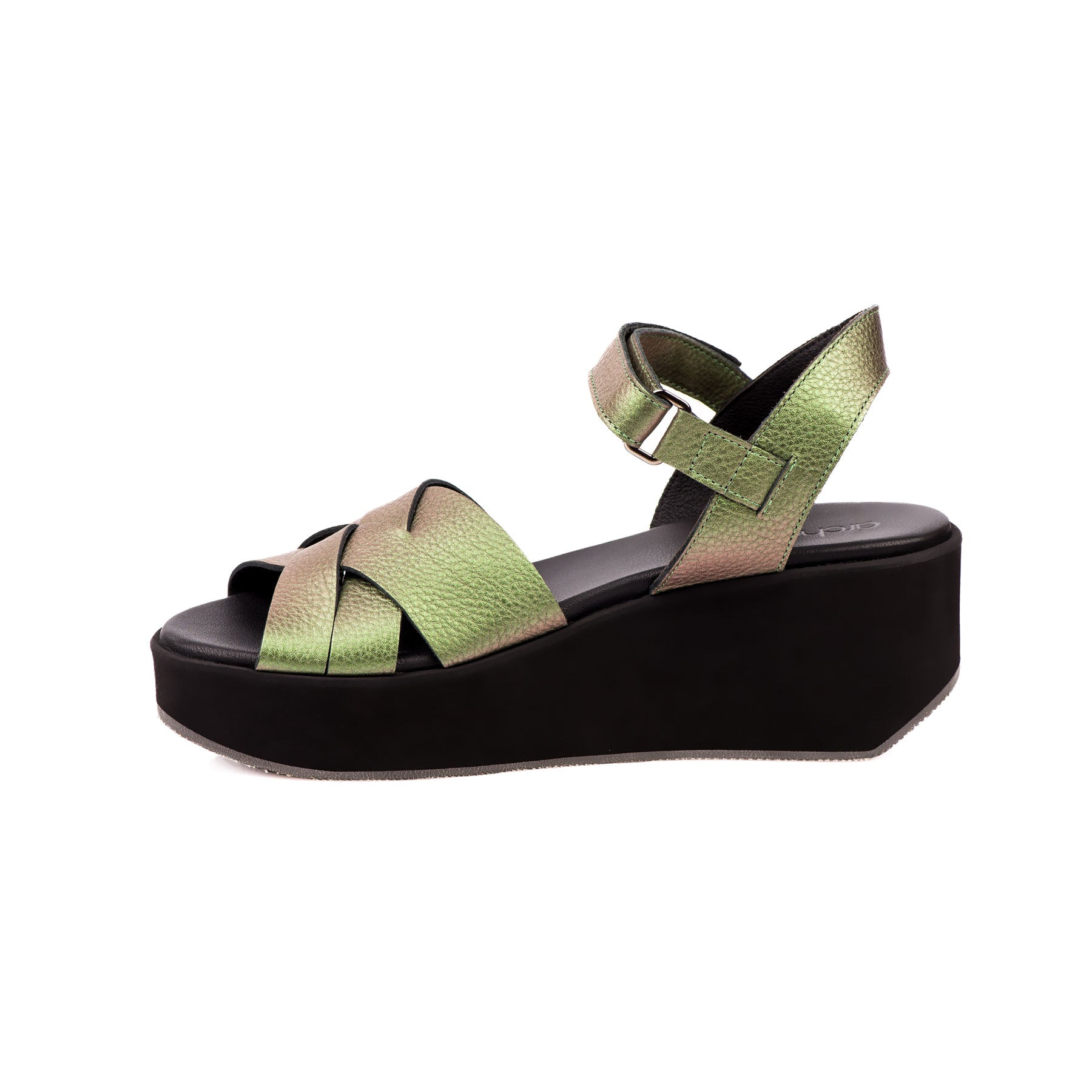 Chic & Simple Arche Galawa Platforms - Metallic Antic/Noir