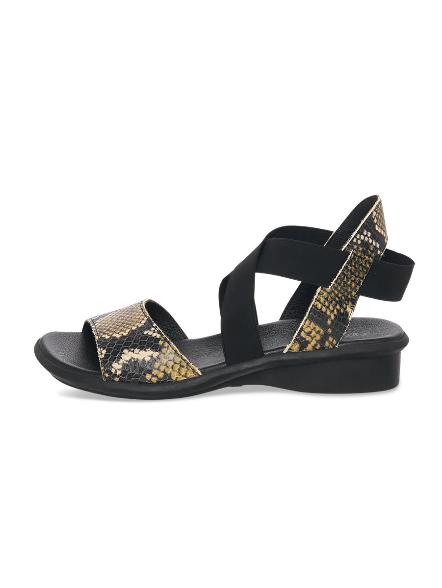 Arche Satia Rubber Sandals - Croc/Beige/Black