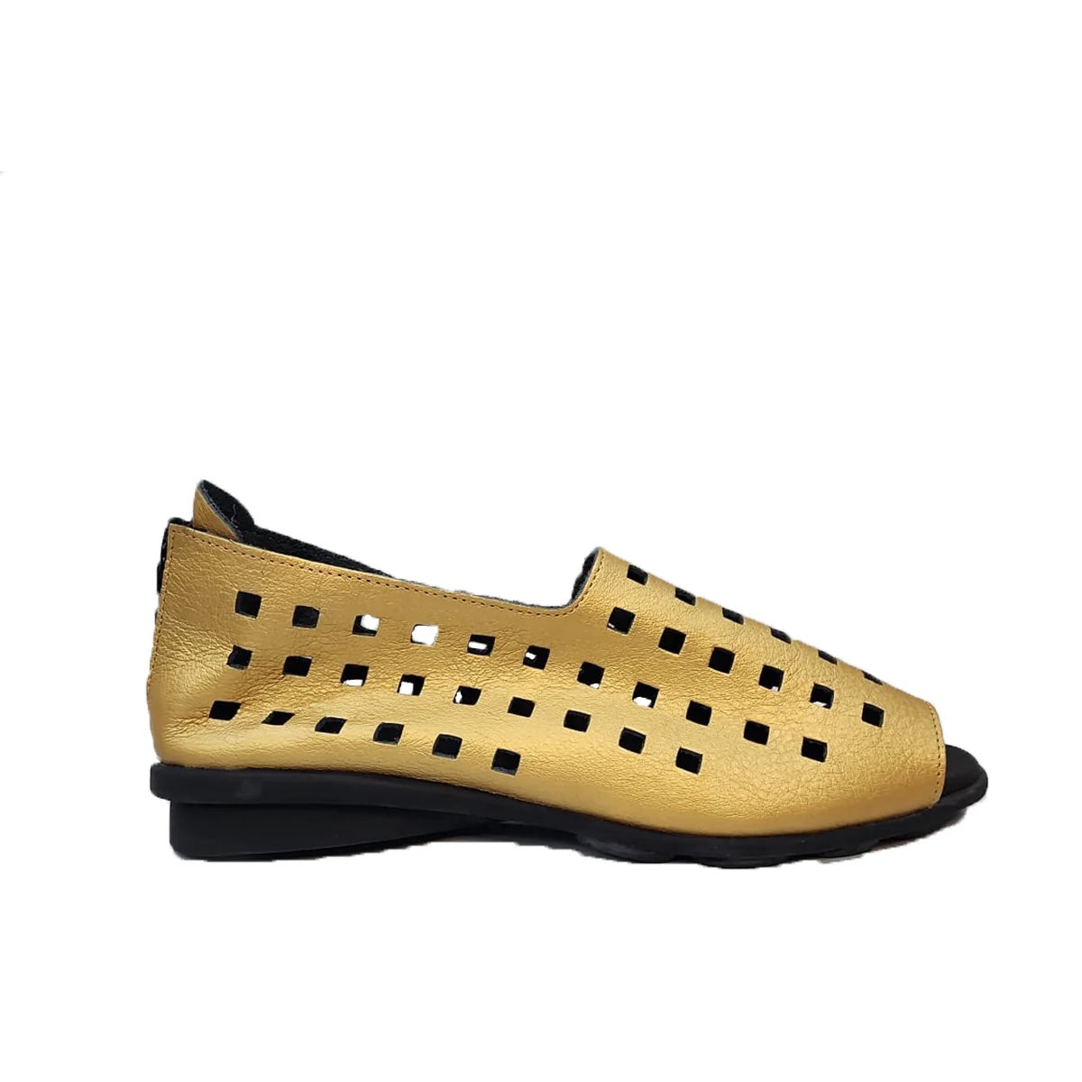 Arche Slip ons με Peep Toe Drick - Μεταλλικό Χρυσό