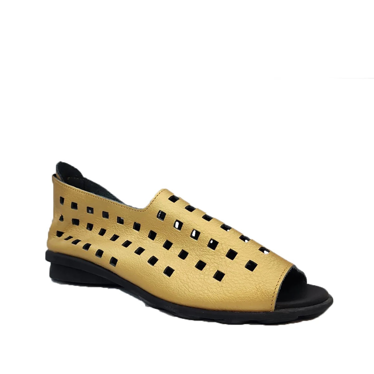 Arche Slip ons με Peep Toe Drick - Μεταλλικό Χρυσό