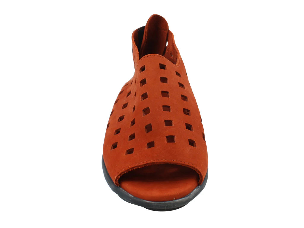 Arche Slip ons with Peep Toe Drick - Paprika - Chic & Simple