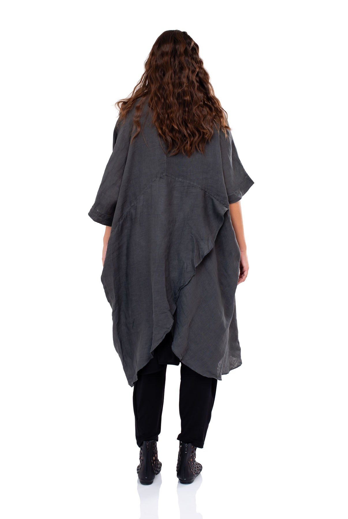 Comfort Style Oversized Μπλούζα Megan - Γκρι Σκούρο Chic & Simple 