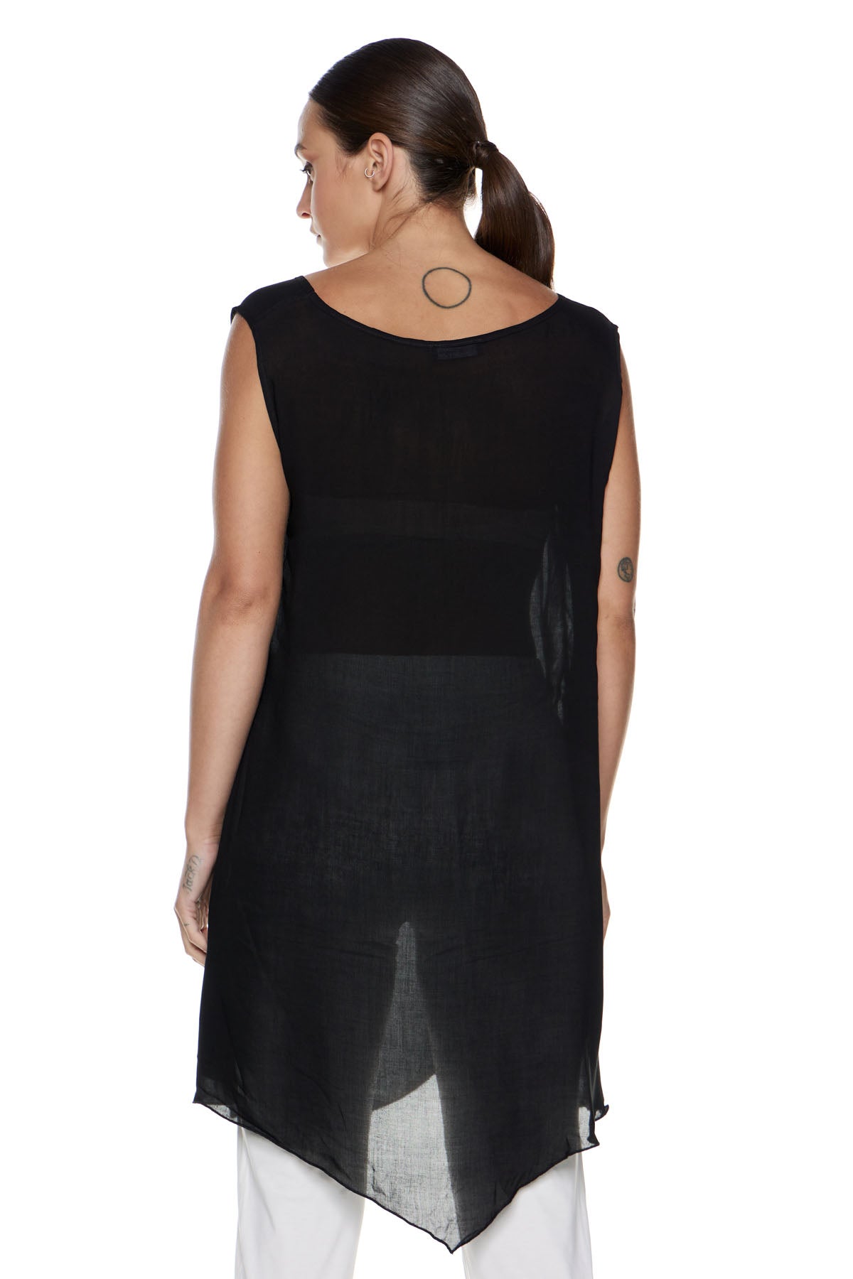 Chic & Simple Mirella T-shirt - Black Gauze