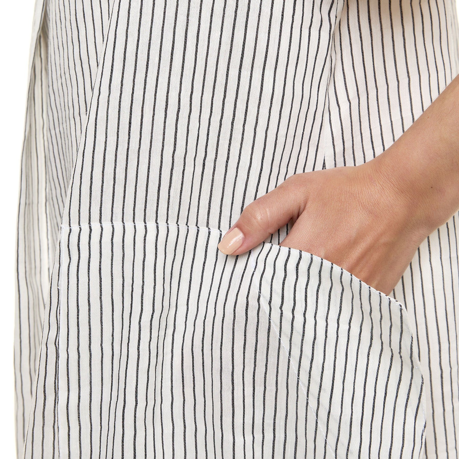 Chic & Simple Myrtle Dress - White Striped