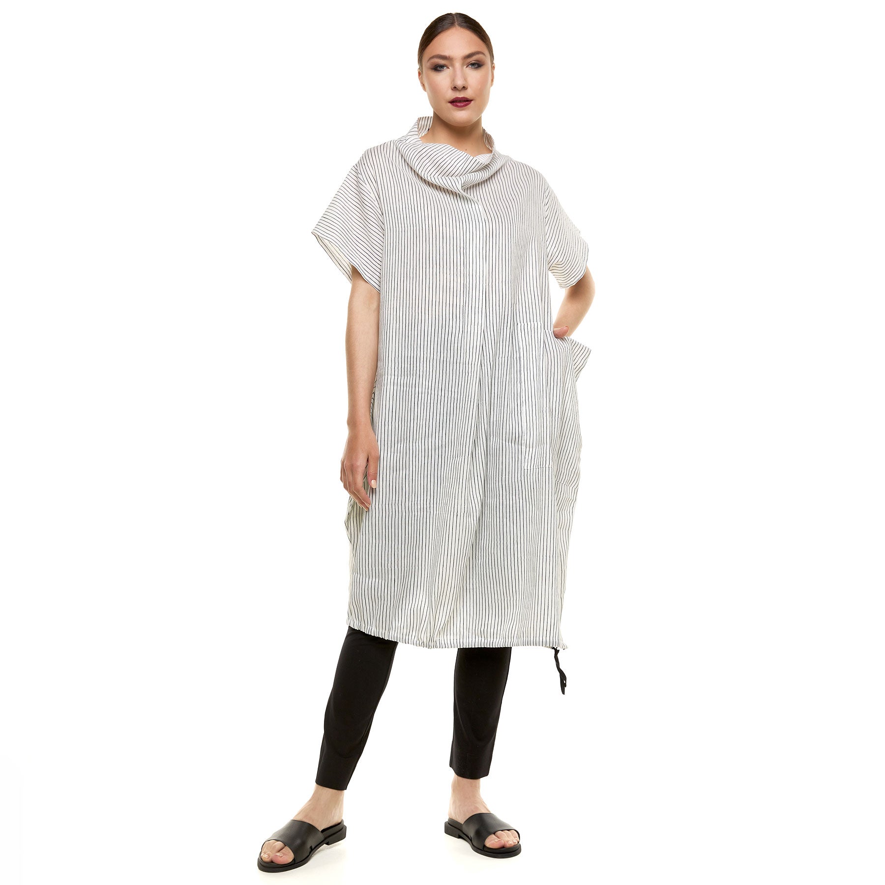 Chic & Simple Myrtle Dress - White Striped