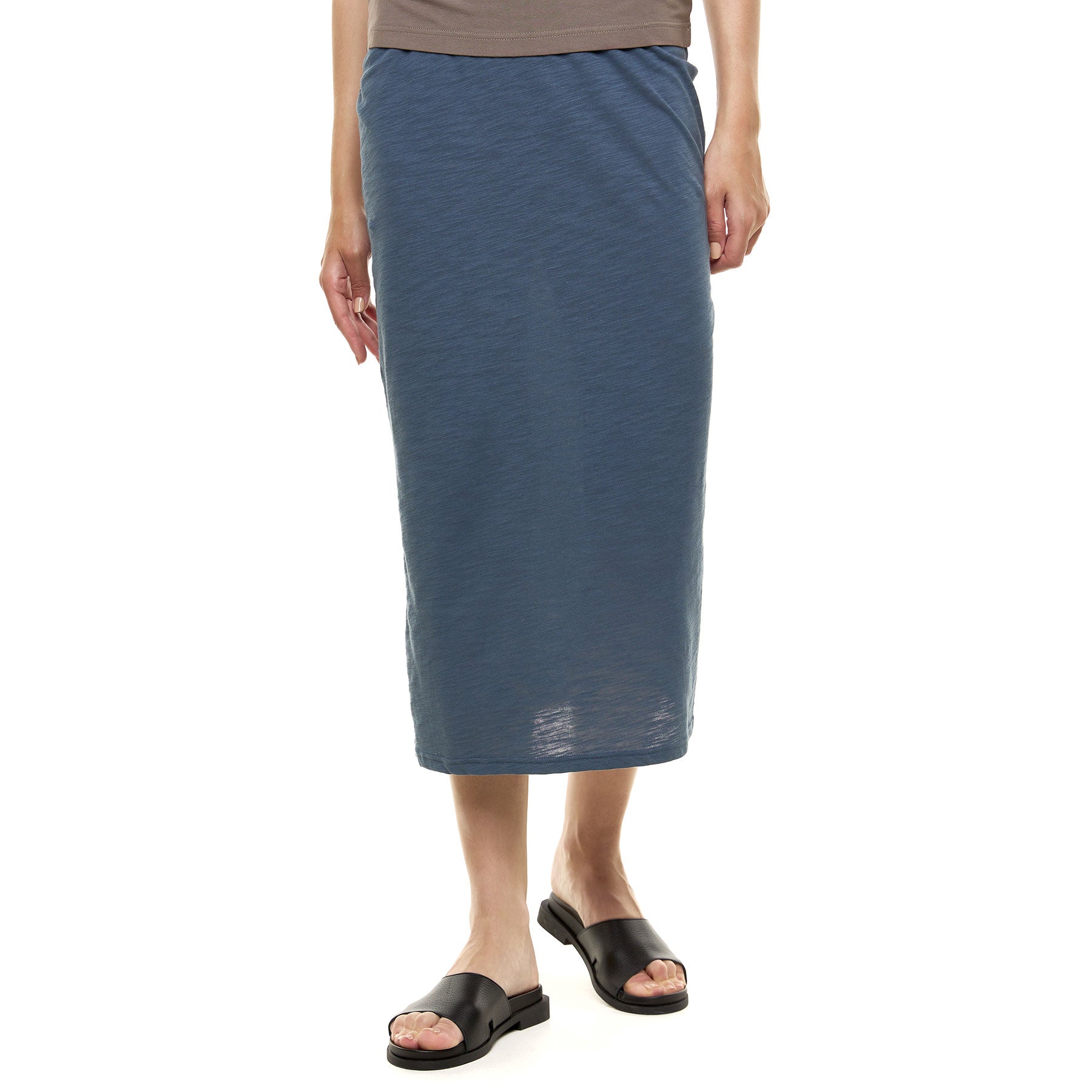 Chic & Simple Midi Skirt - Blue Raf