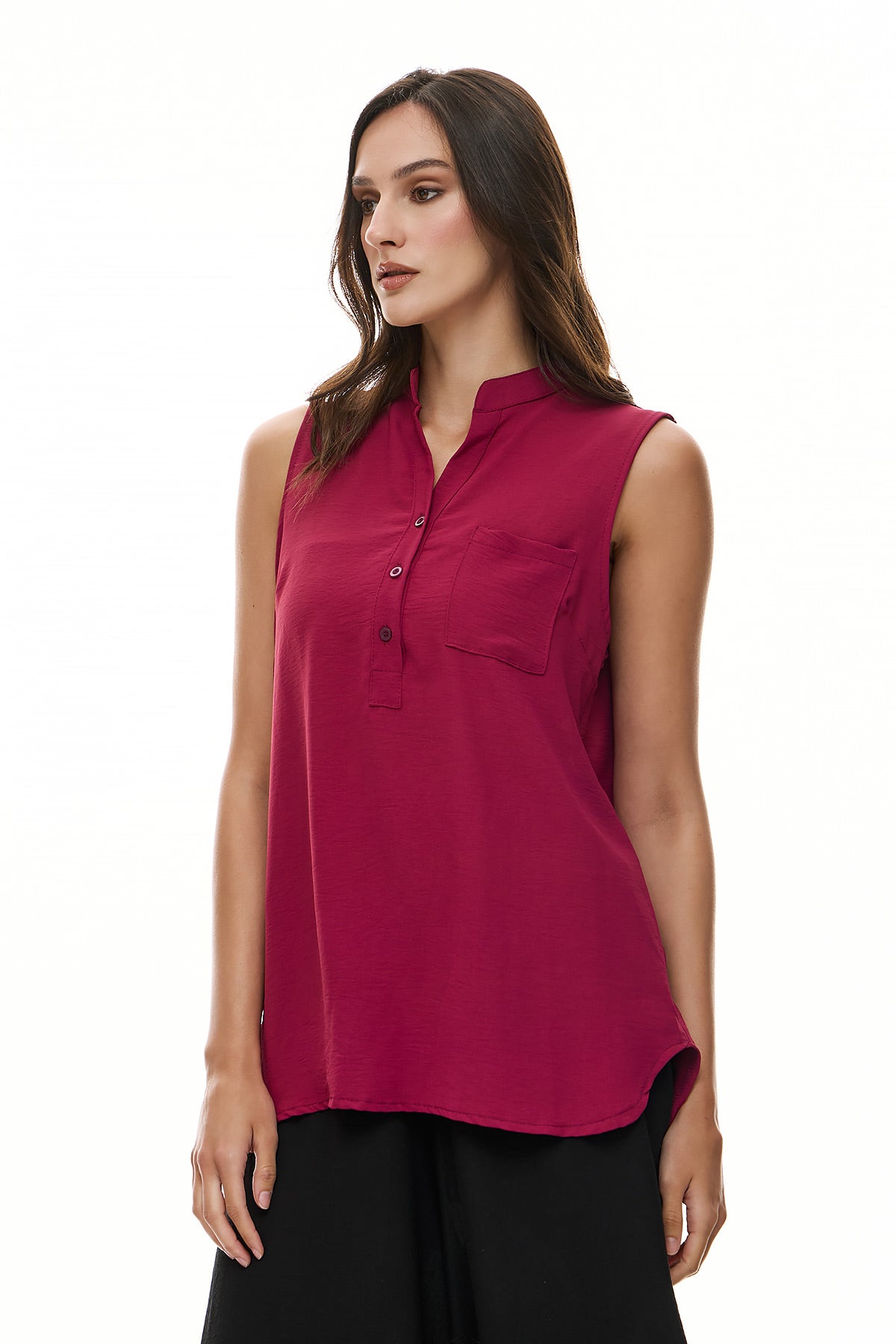 Chic & Simple Women's Blouse Cylia - Deep Fuchsia