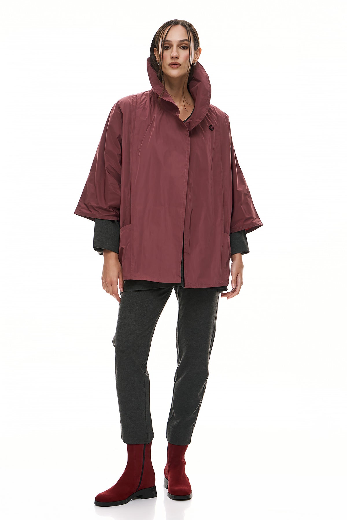 Chic & Simple Women's Ferrari Jacket - Bordeaux
