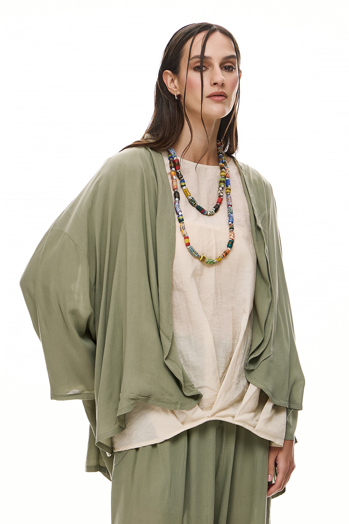 Chic & Simple Women's Cardigan Martha - Light Khaki