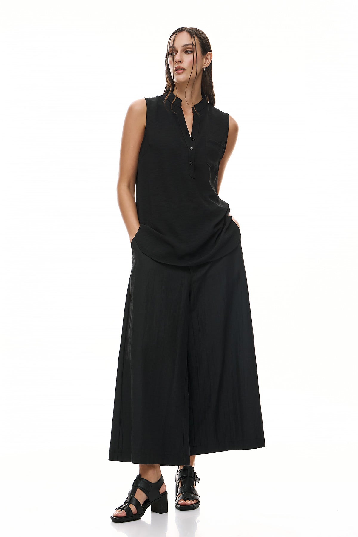 Chic & Simple Γυναικείο Παντελόνι Rose - Μαύρο