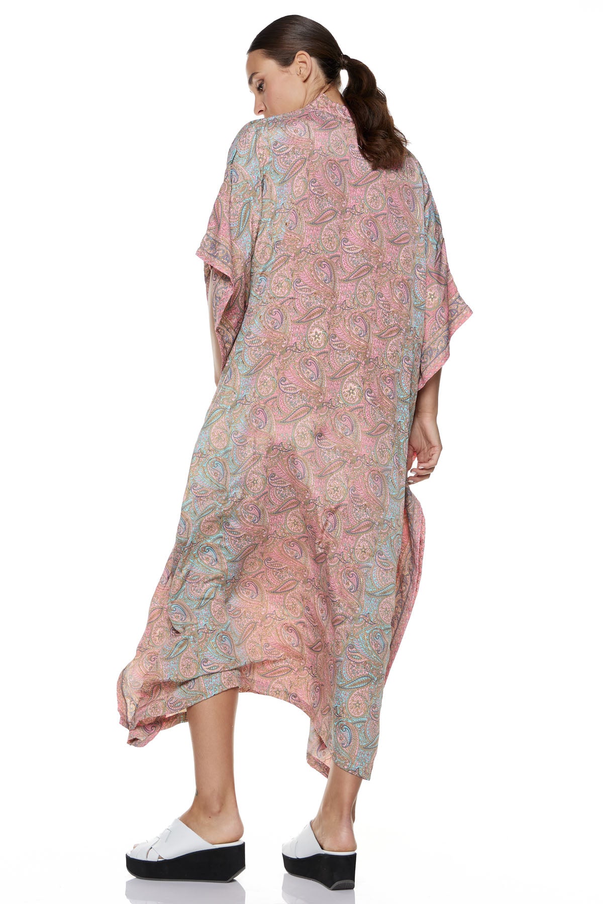 Chic & Simple Lalela Kaftan Dress - Mint/Lahore Pink Knowmad