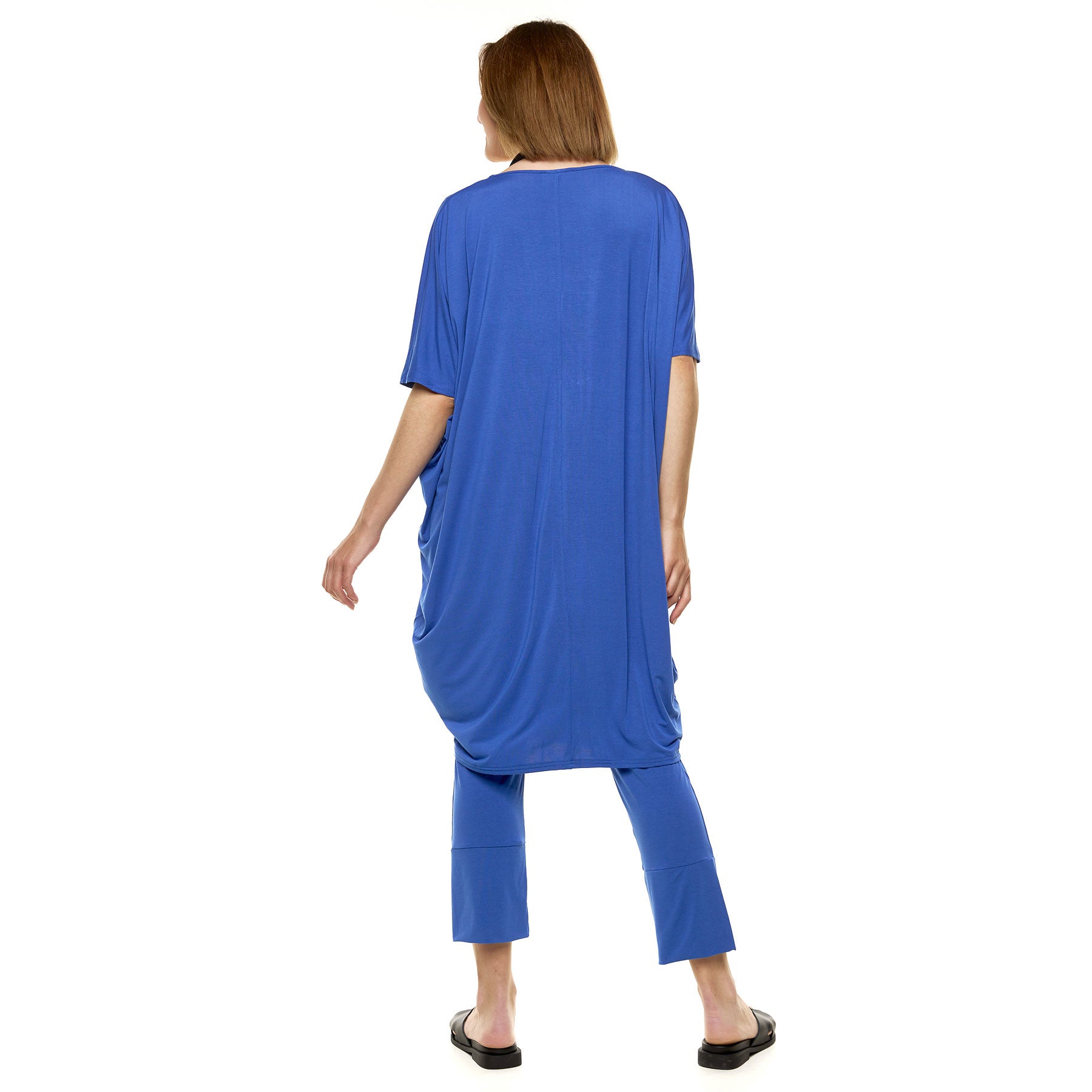 Συνδυασμός Φόρεμα Βίλμα & Παντελόνι Κάρλα Κάπρι - Μπλε Ρουά