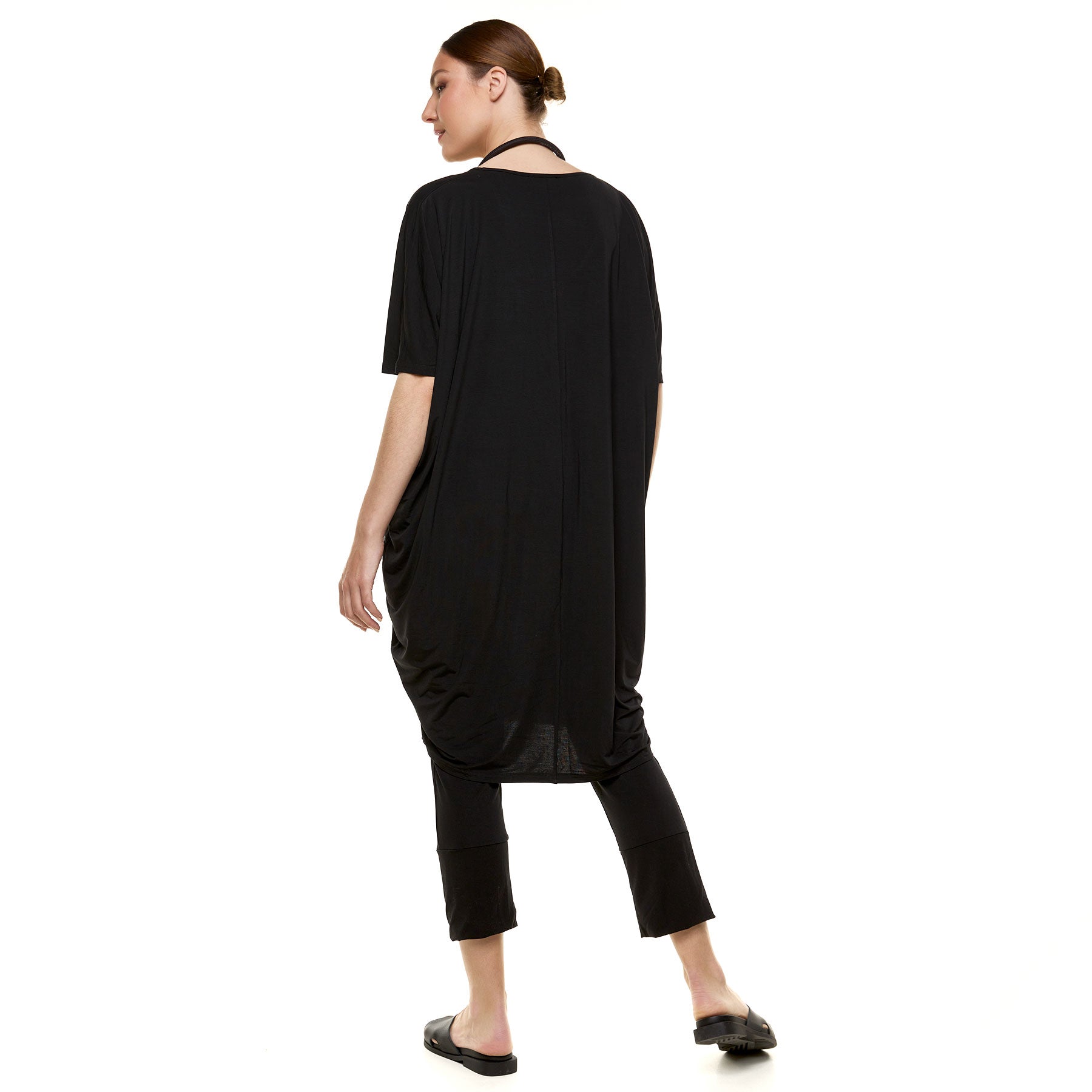 Chic & Simple Συνδυασμός Φόρεμα Βίλμα & Παντελόνι Κάρλα Κάπρι - Μαύρο