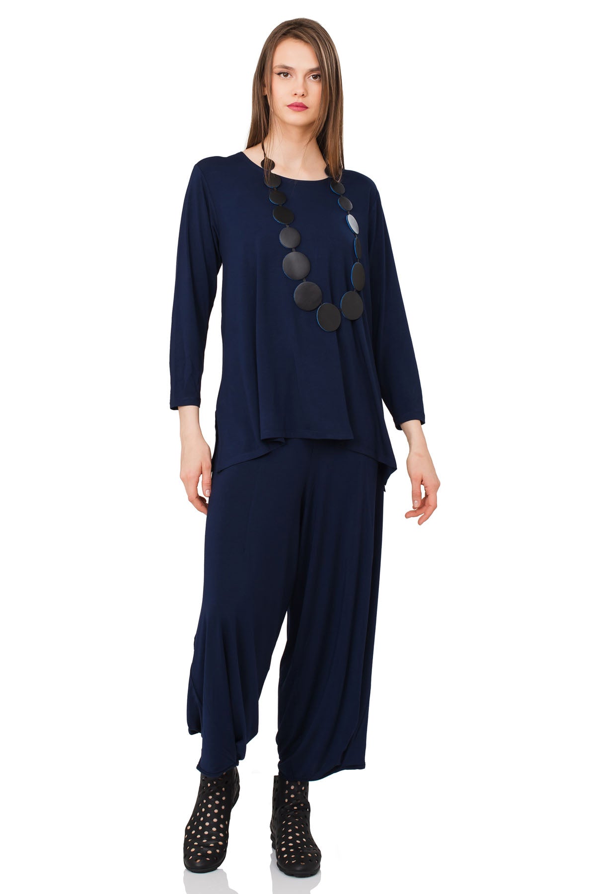 Chic & Simple Συνδυασμός Μπλούζα Άννα & Παντελόνι Αριάδνη - Μπλε Σκούρο