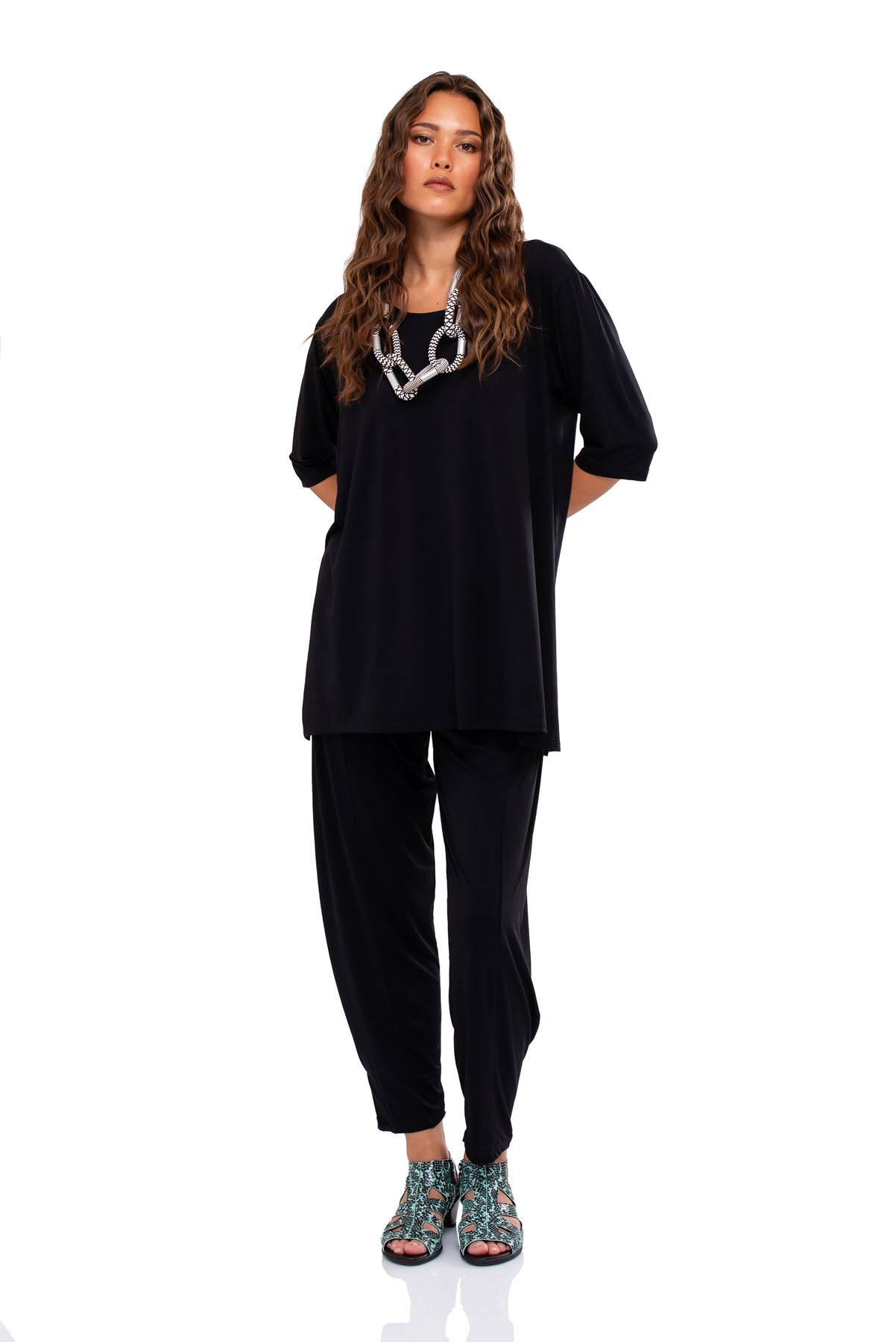 Chic & Simple Blouse & Pants Combination - Black